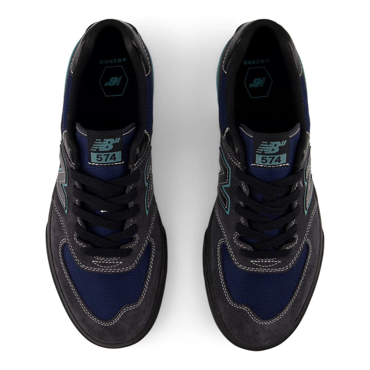 New Balance NB Numeric 574 Vulc Faded Black with Faded Teal