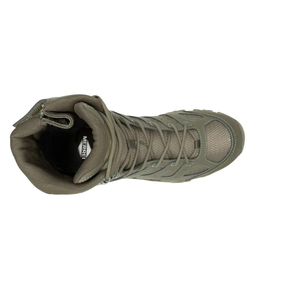 Merrell Men's Moab 3 8" Tactical Zip Waterproof Boot Dark Olive