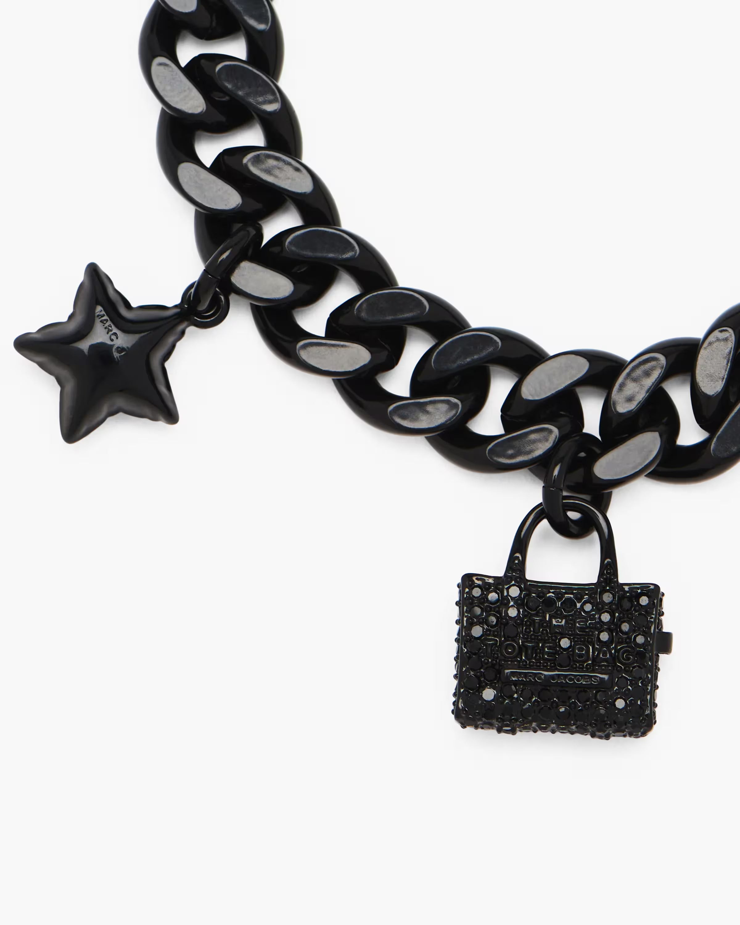 Marc Jacobs The Pave Mini Icon Charm Bracelet Black/Black Crystal