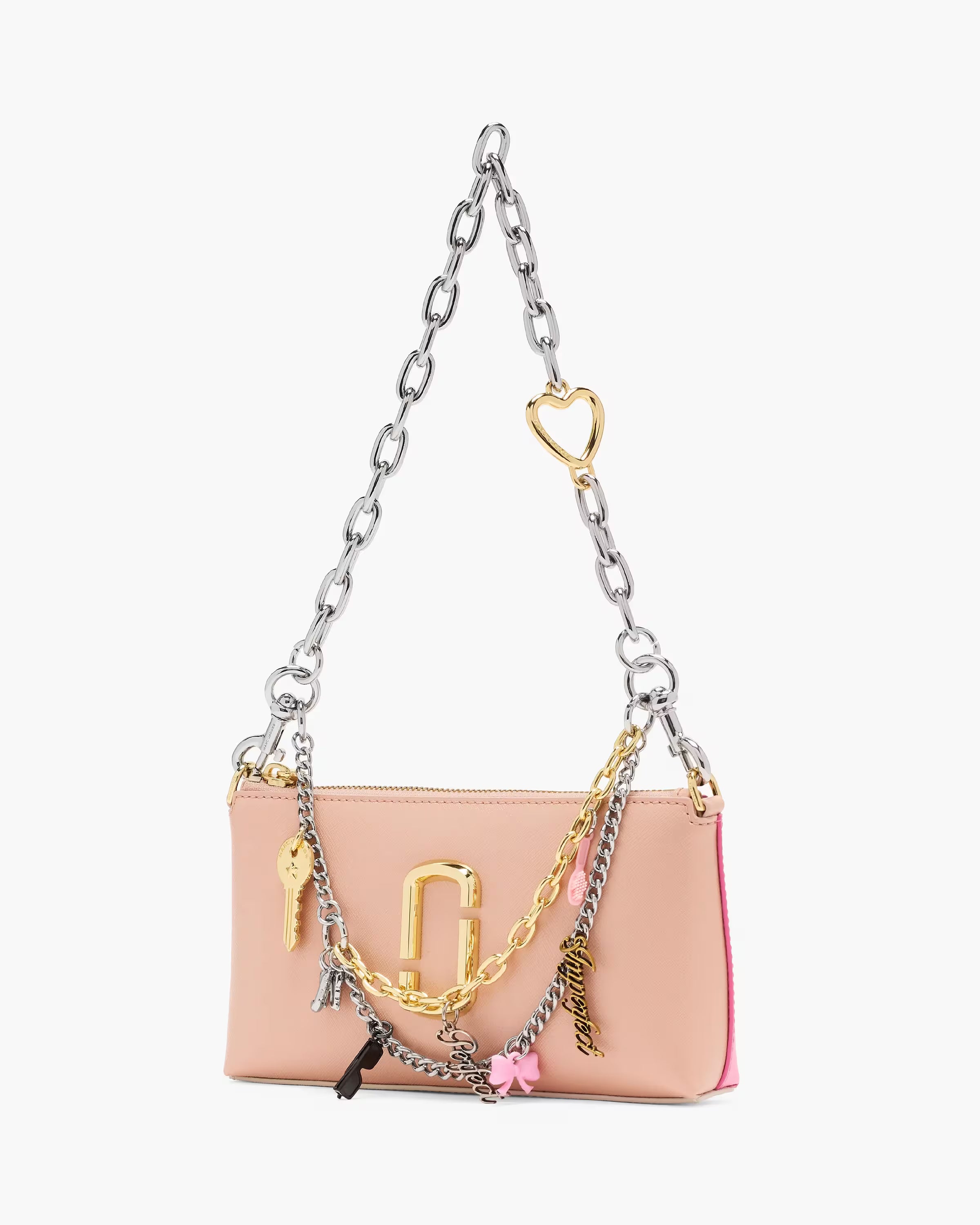 Marc Jacobs The Perfect Imperfect Charm Chain Shoulder Strap Nickel