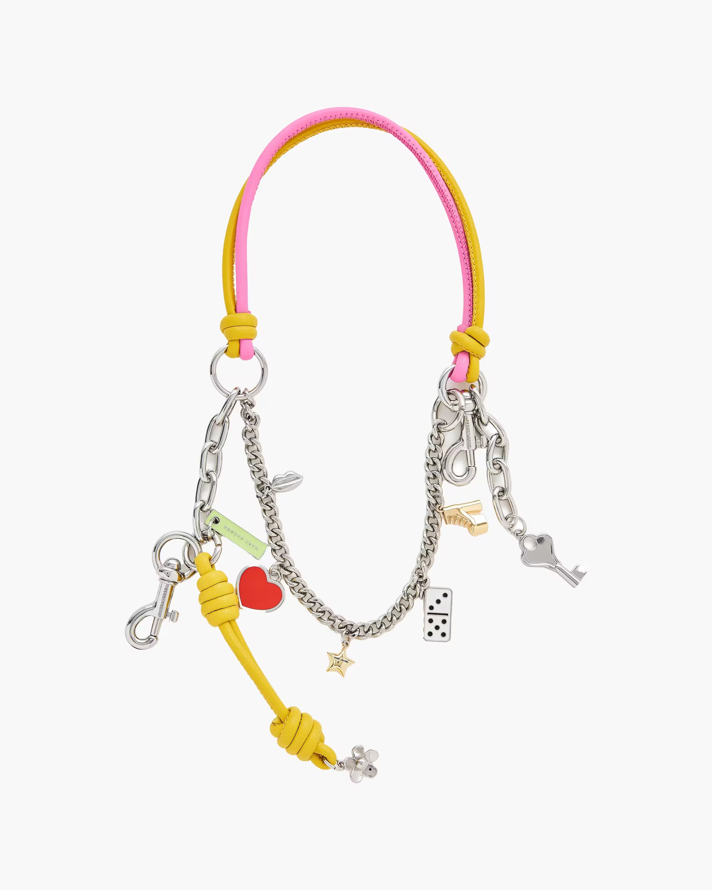 Marc Jacobs The Mini Icon Chain Bag Charm Bow Pink Multi