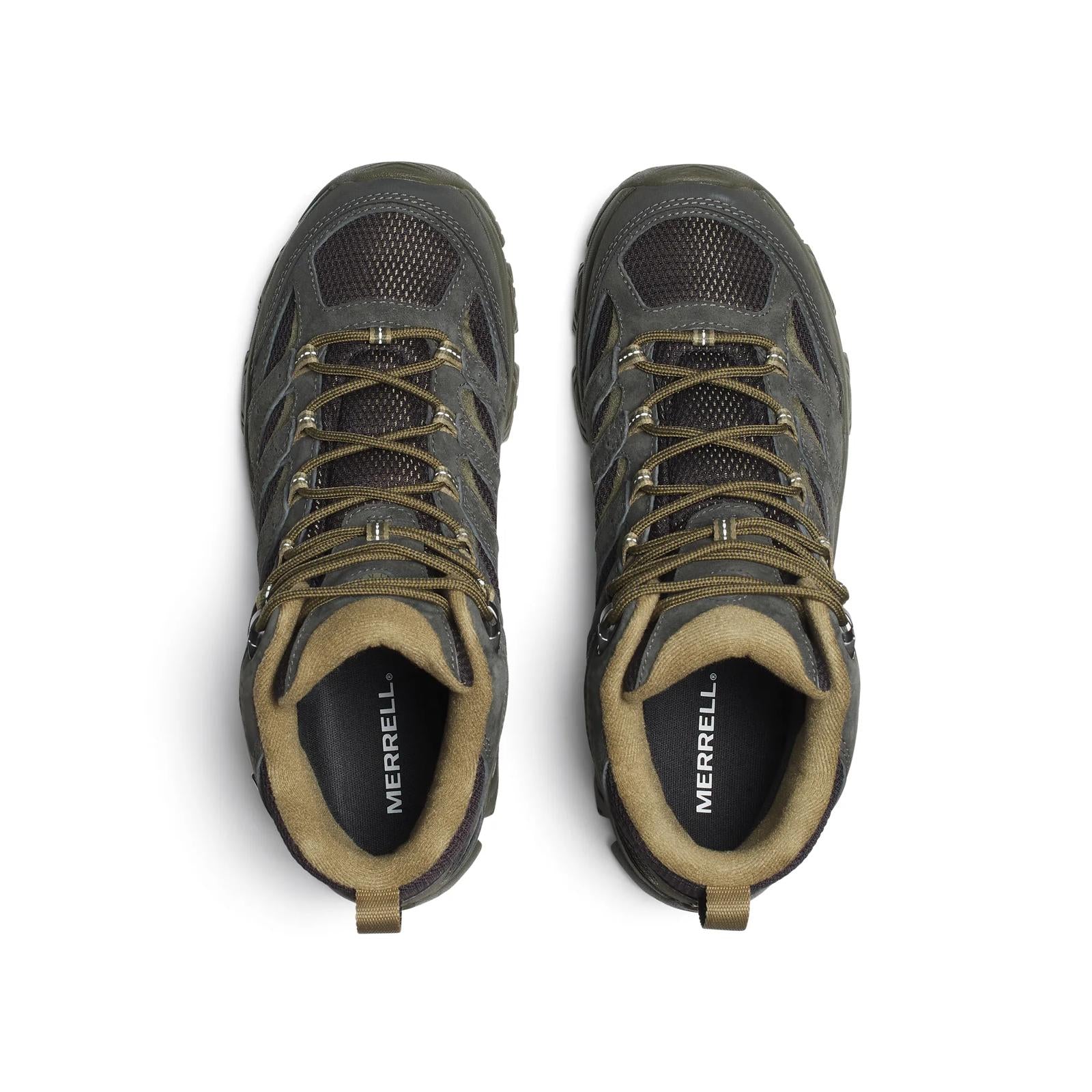 Merrell Men's Moab 3 Mid Waterproof Wide Width Black/Beluga