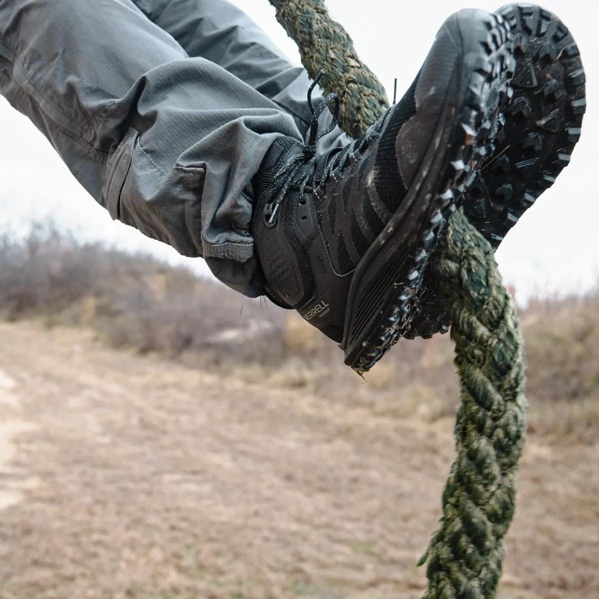 Merrell Men's Nova 3 Mid Tactical Waterproof Boot Wide Width Black/Charcoal