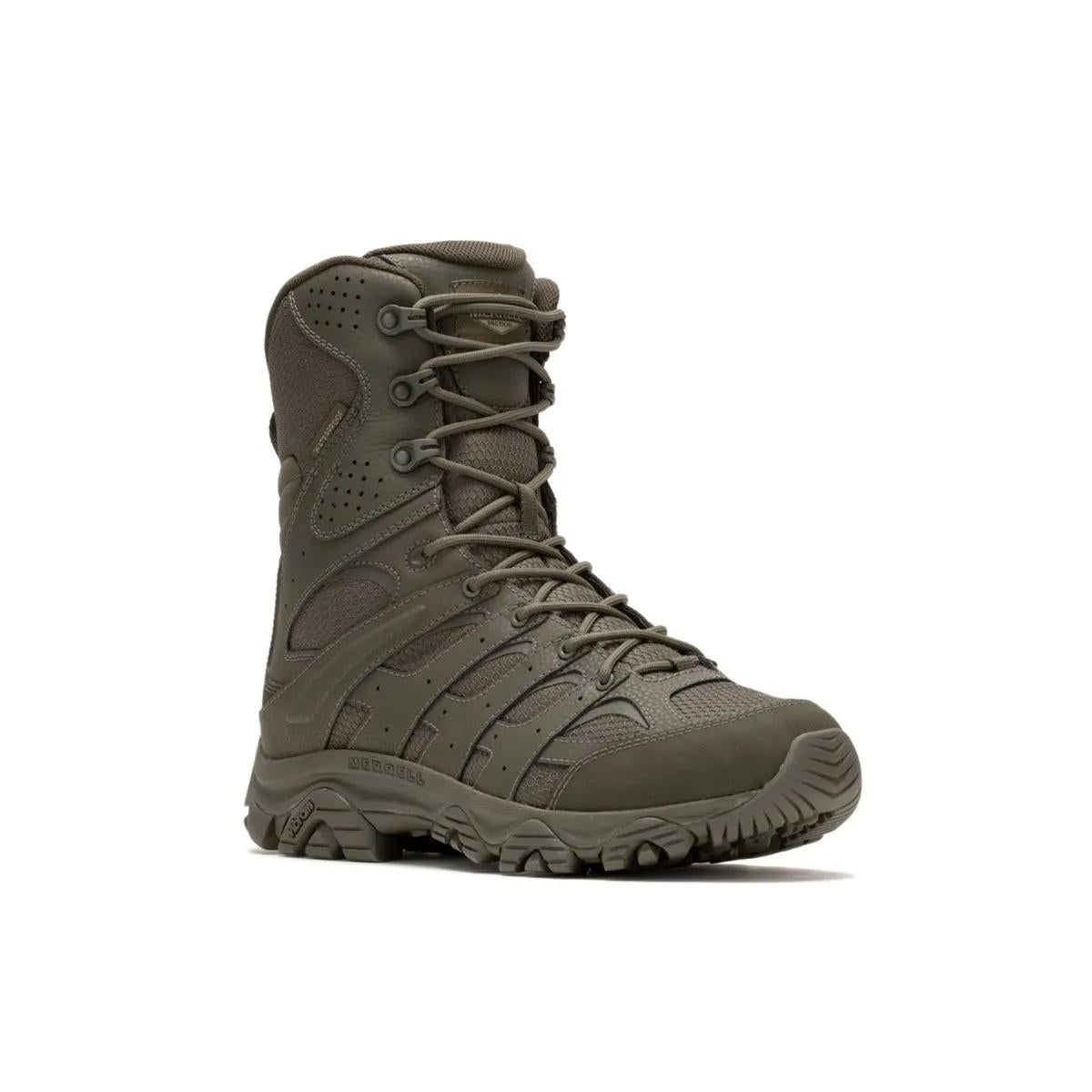 Merrell Men's Moab 3 8" Tactical Zip Waterproof Boot Dark Olive