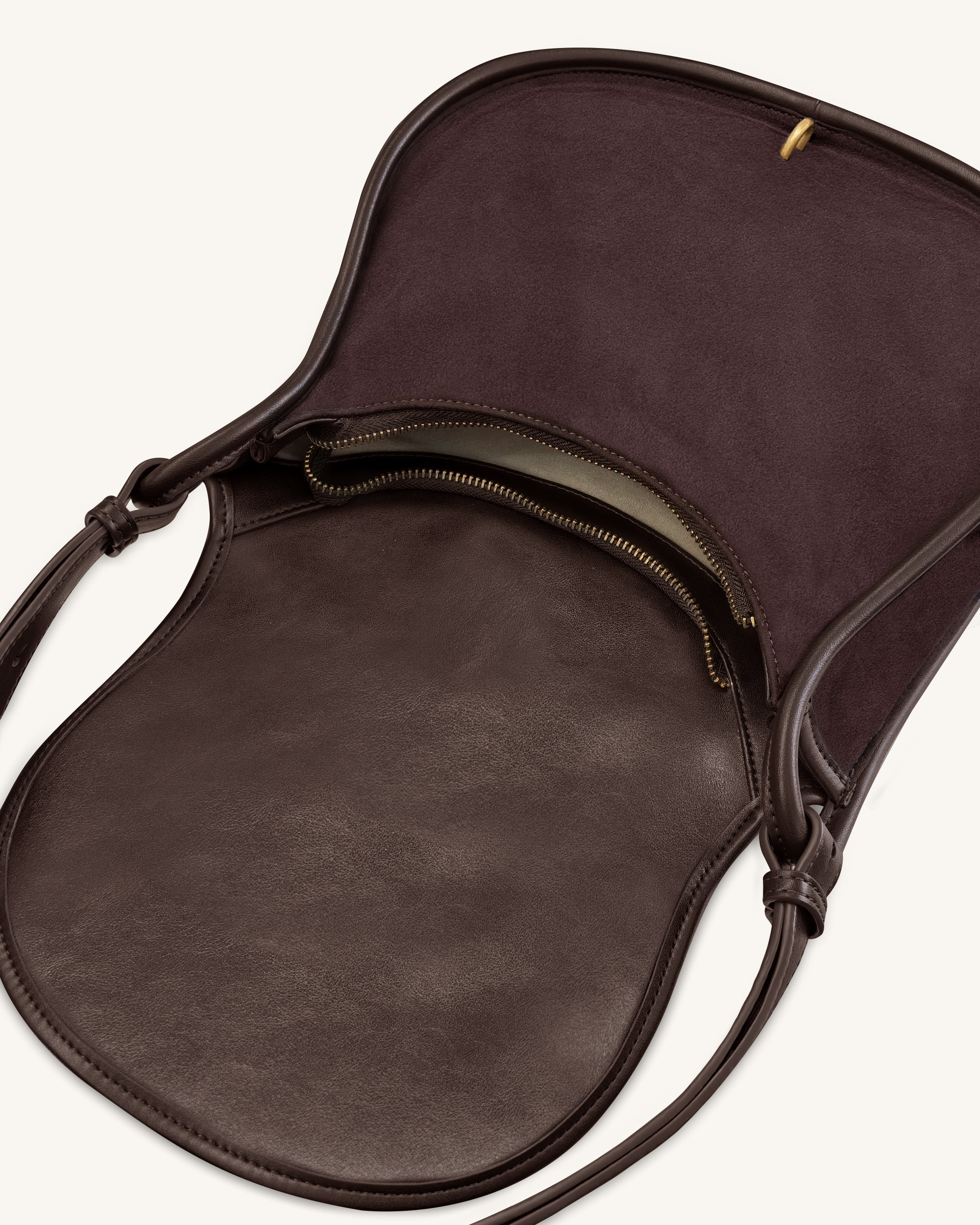 Jw Pei Arla Small Faux Suede Hobo Bag Chocolate