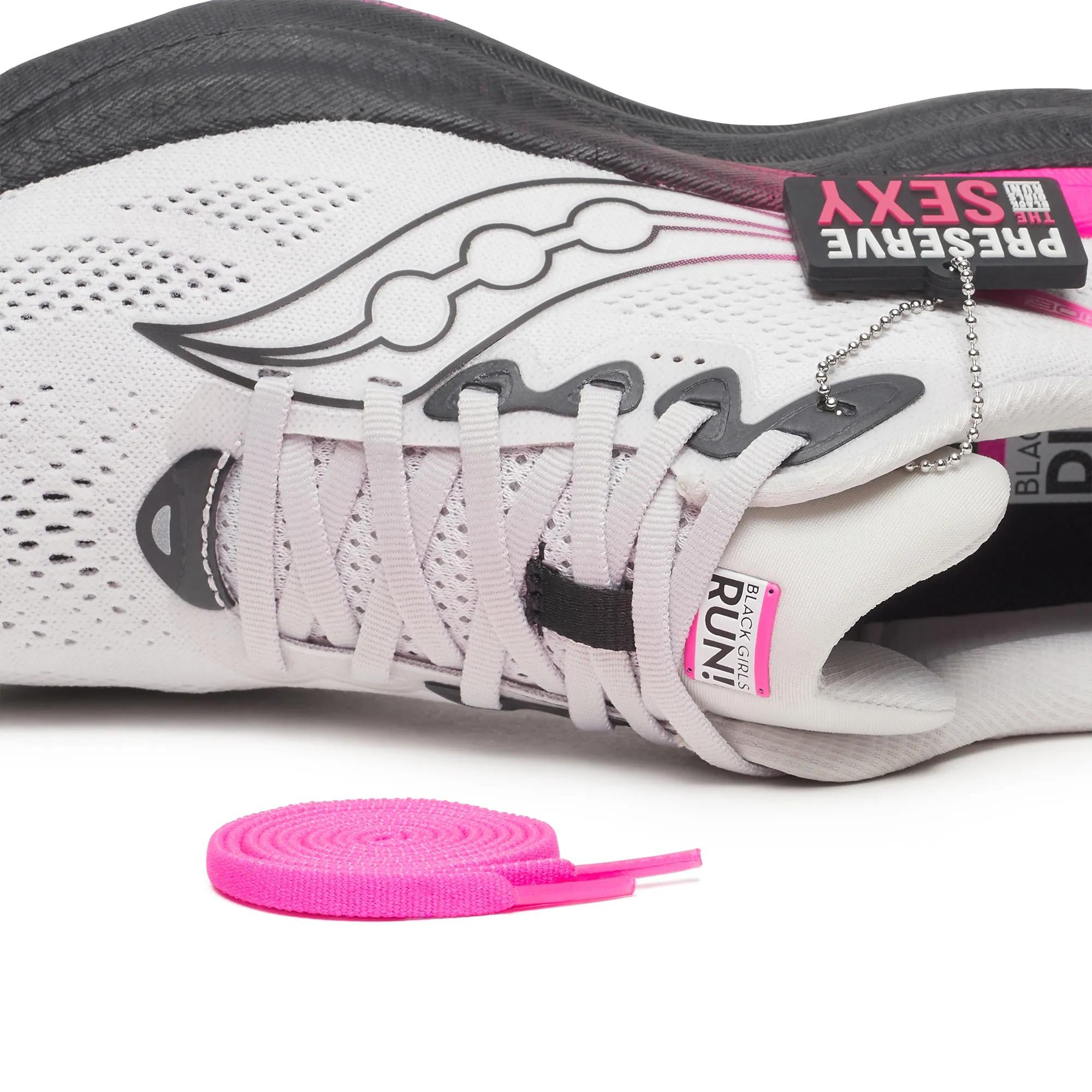 Saucony Women's Black Girls Run X Saucony Ride 19 Fog | Hot Pink