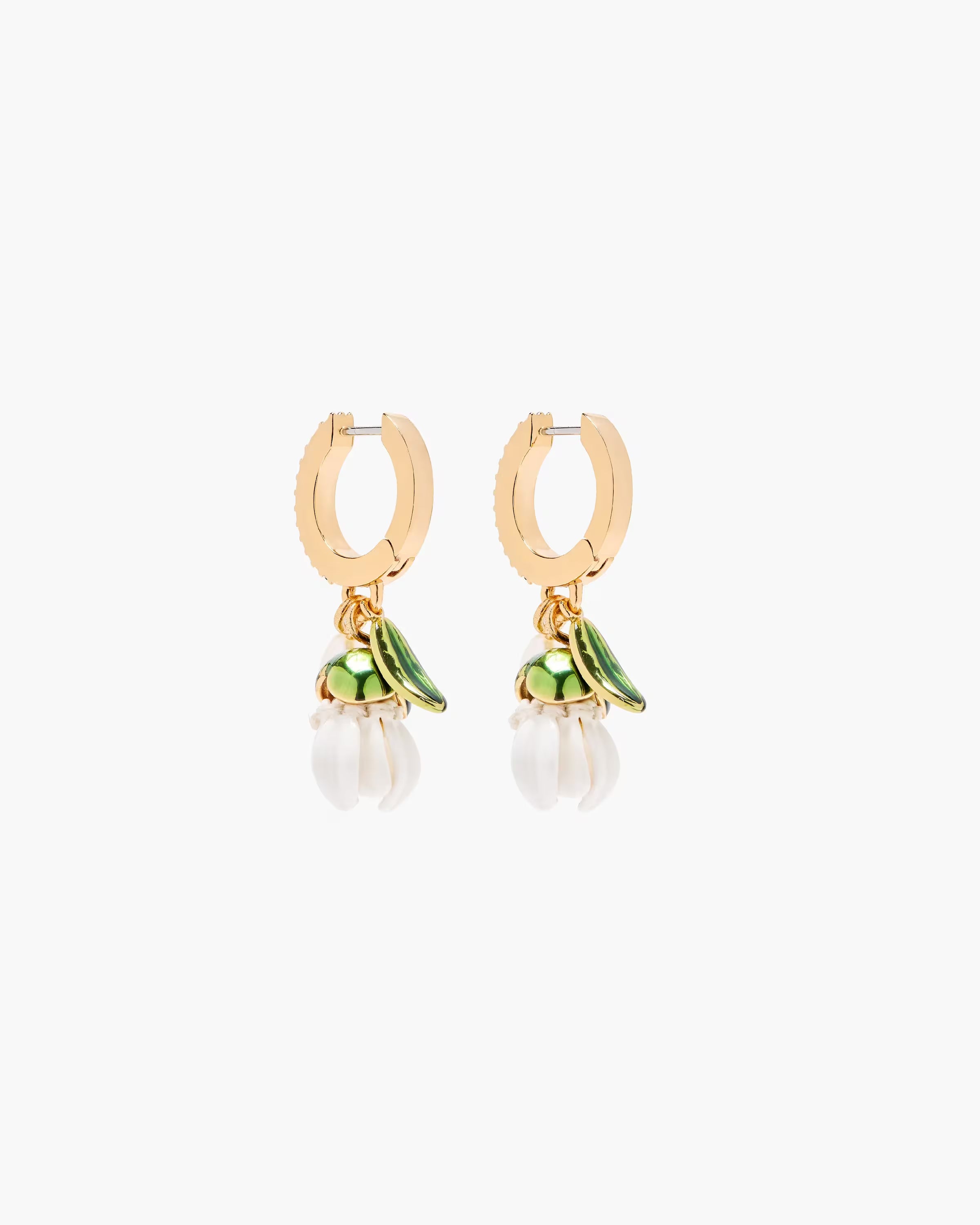 Marc Jacobs The Rooted Daisy Hoop Earrings Gold/Multi