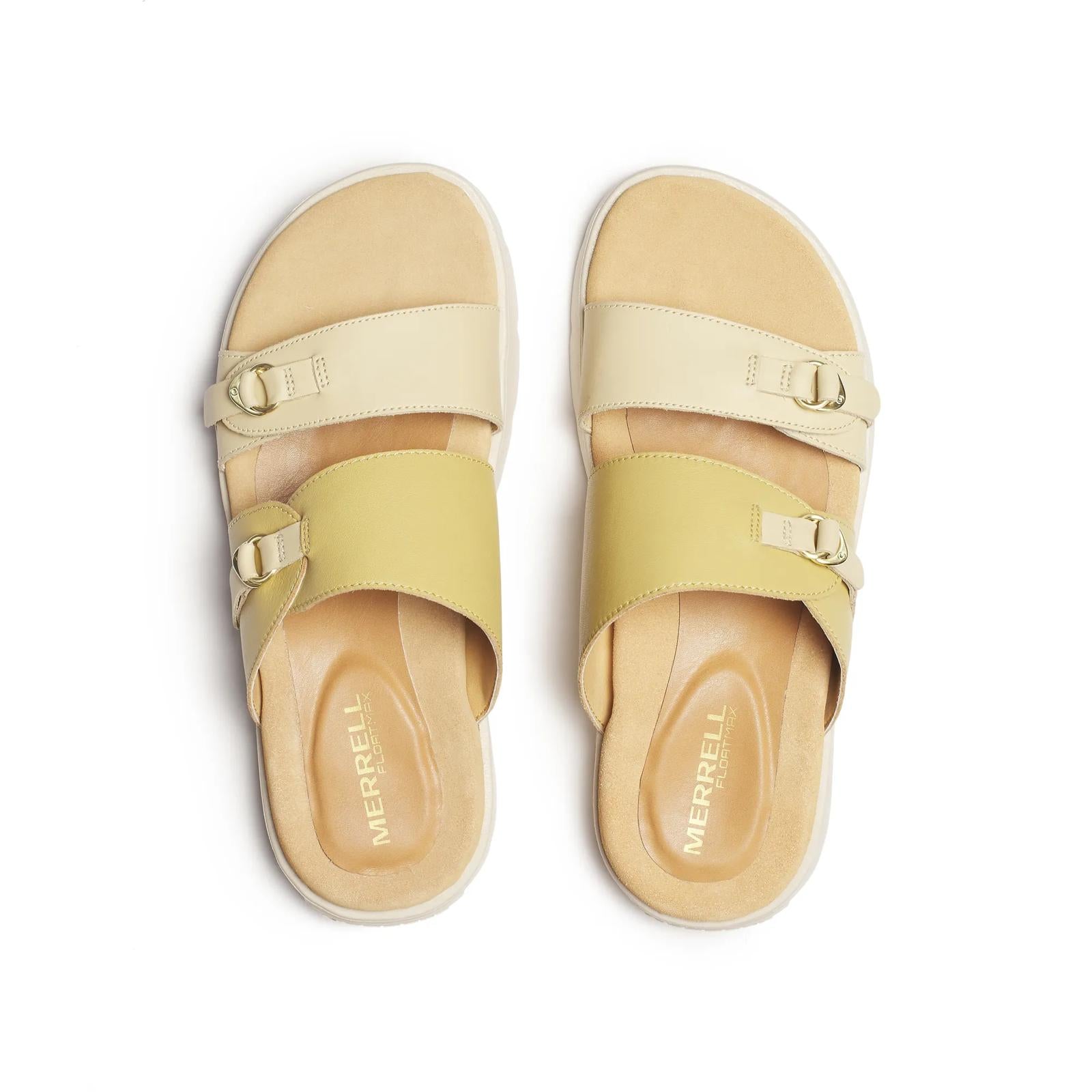 Merrell Women's Fleur Leather Slide Caramel/Almond