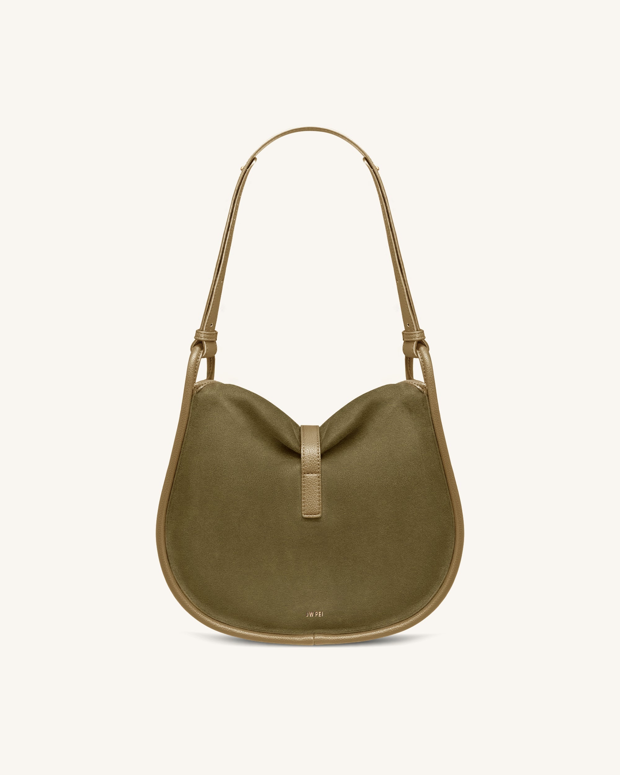 Jw Pei Arla Small Faux Suede Hobo Bag Olive Green