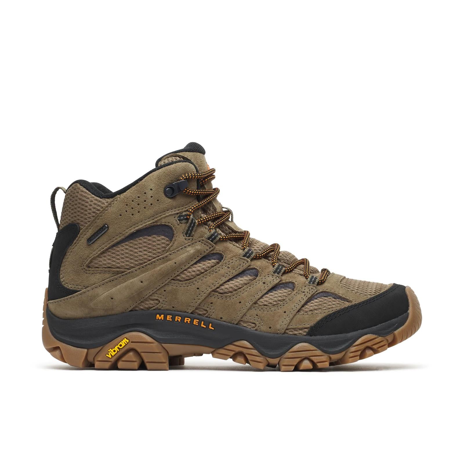 Merrell Men's Moab 3 Mid Waterproof Wide Width Olive/Gum
