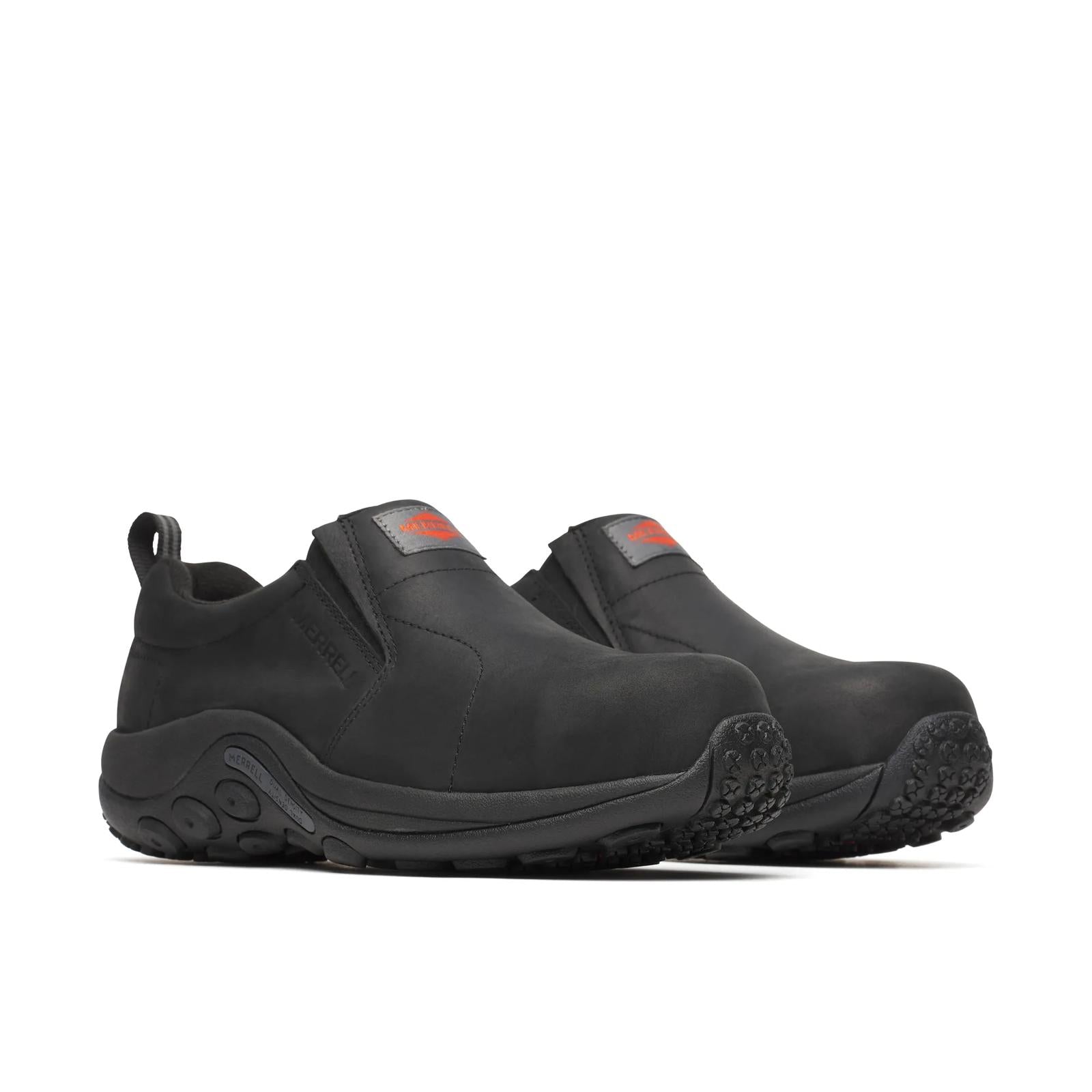 Merrell Men's Jungle Moc Leather Hi-Vis Carbon Fiber Low Black