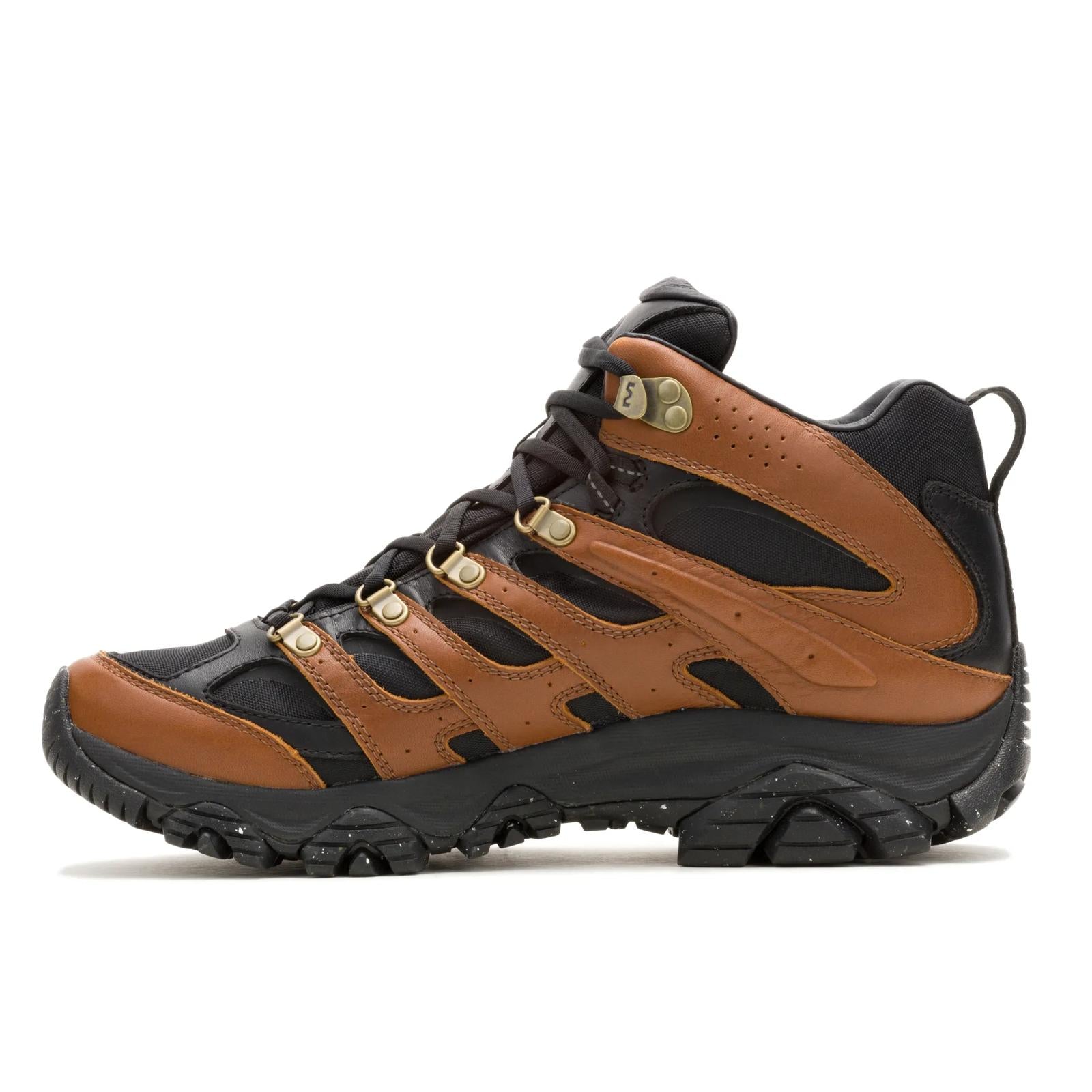 Merrell Men's Moab 3 Luxe Leather Mid Waterproof Black/Brown