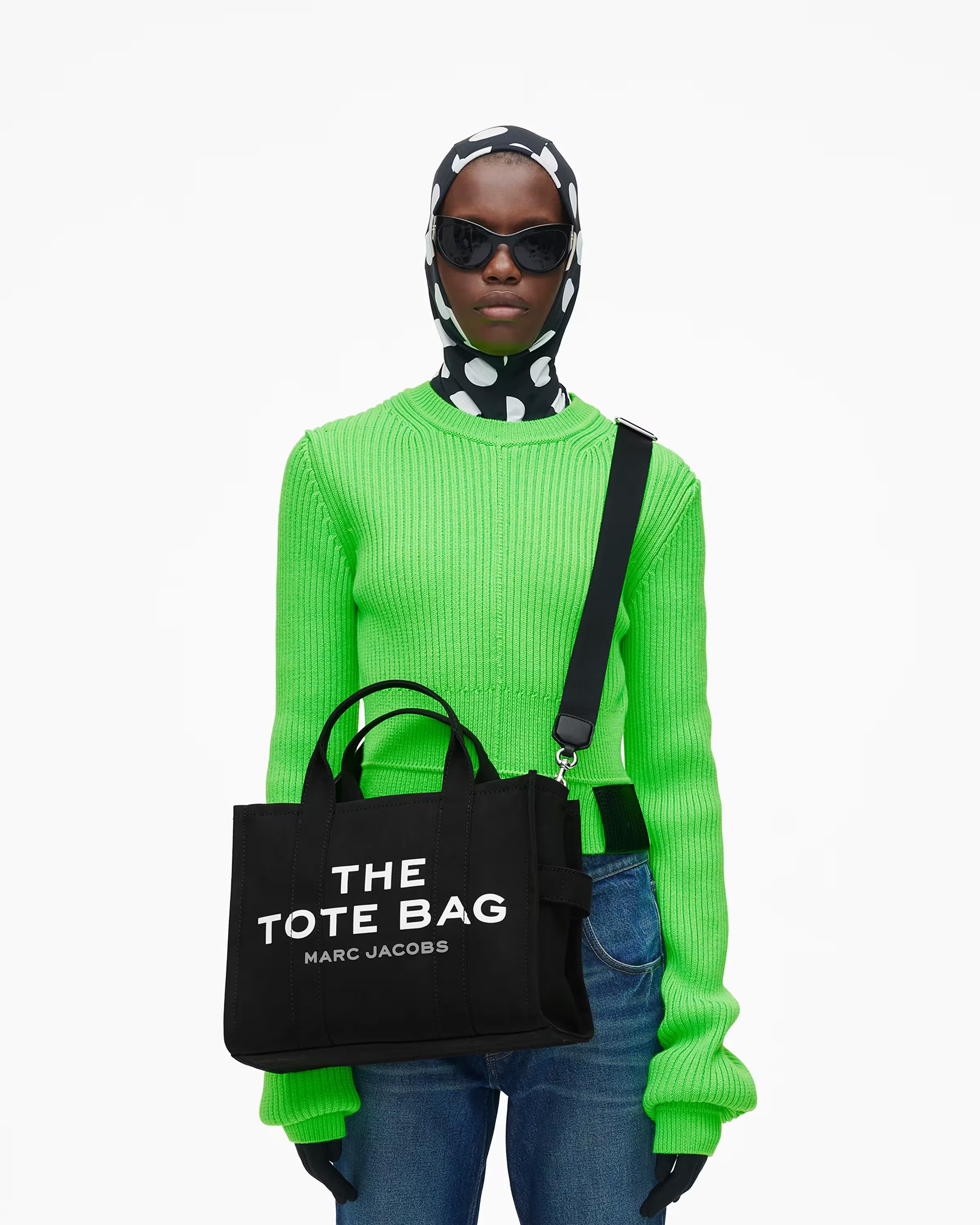 Marc Jacobs The Thin Outline Logo Webbing Strap Rose Multi
