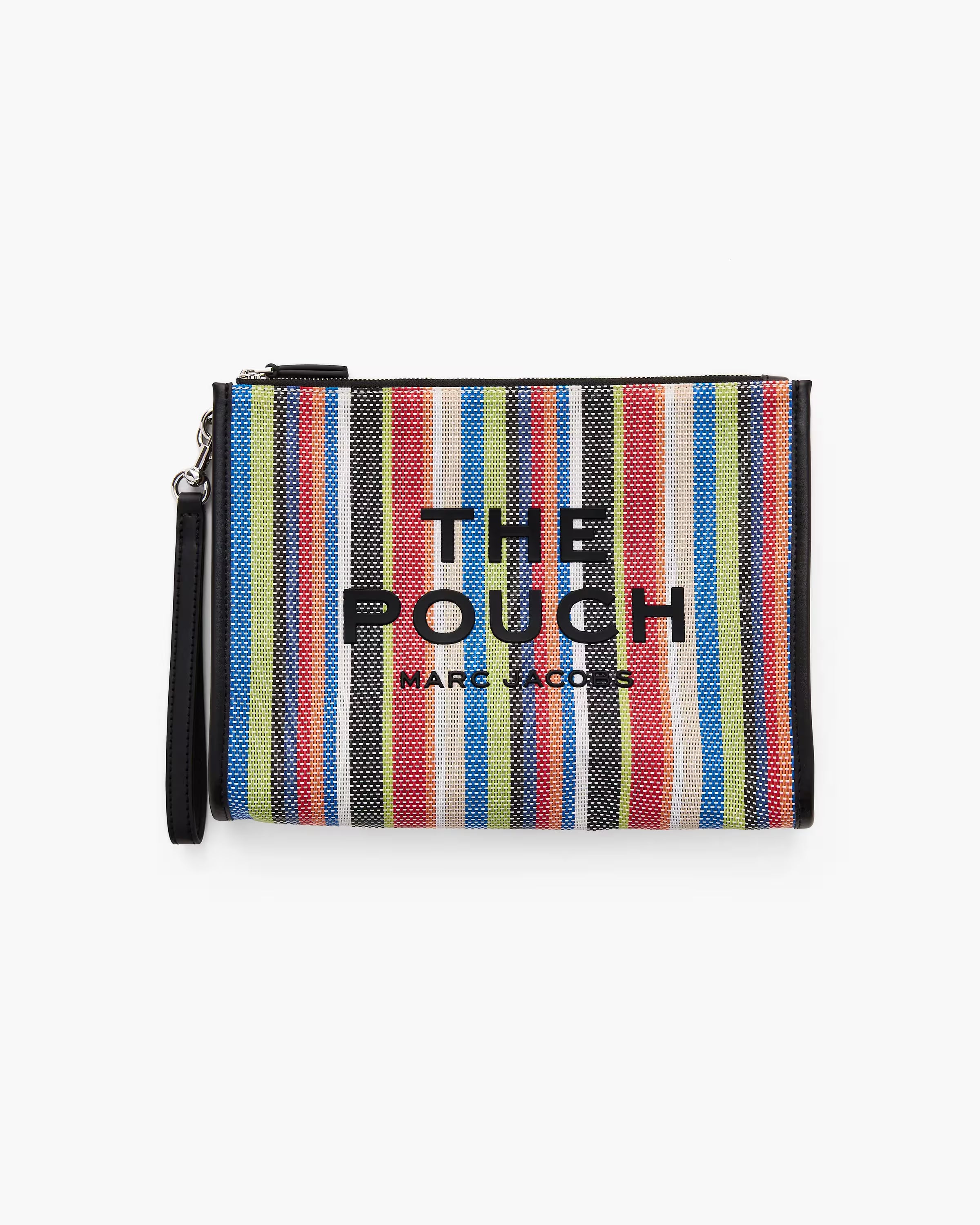 Marc Jacobs The Stripe Canvas Top Zip Multi Wallet Blue Sea Multi