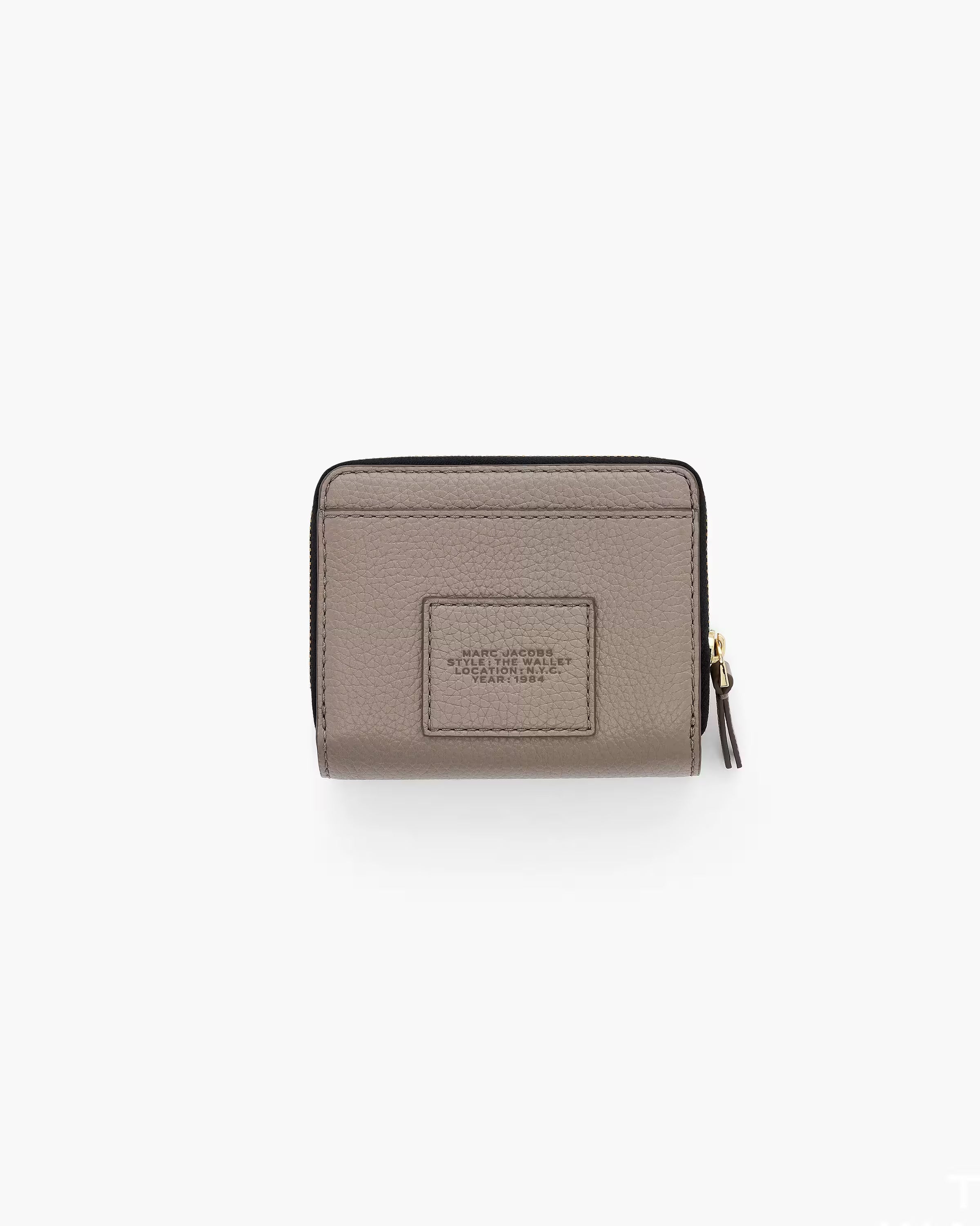 Marc Jacobs The Leather Mini Compact Wallet Cement
