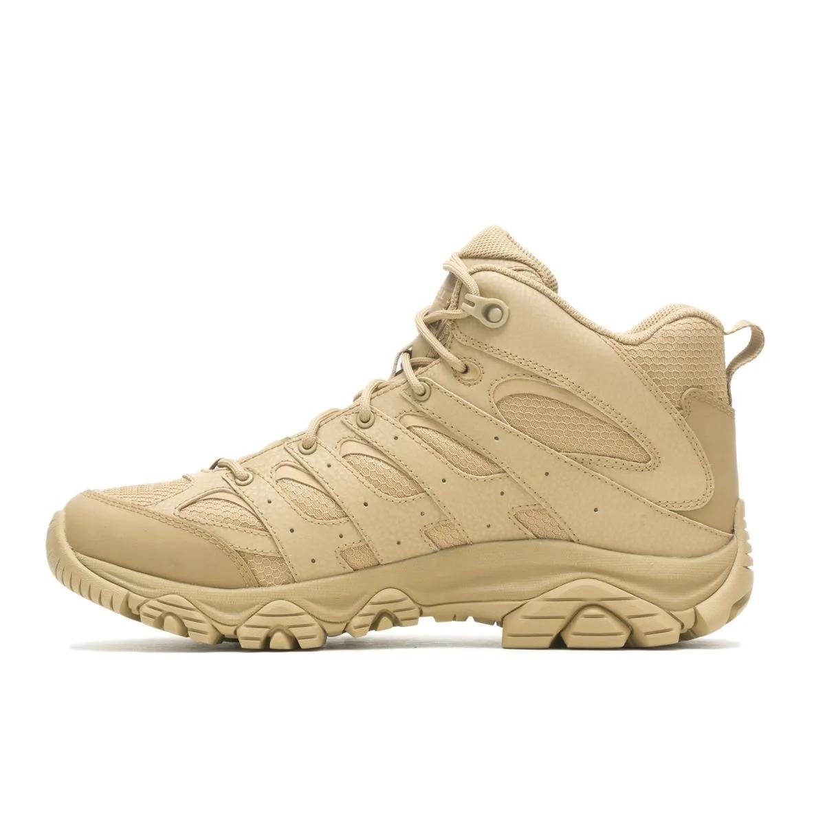 Merrell Men's Moab 3 Mid Tactical Waterproof Wide Width Dark Coyote