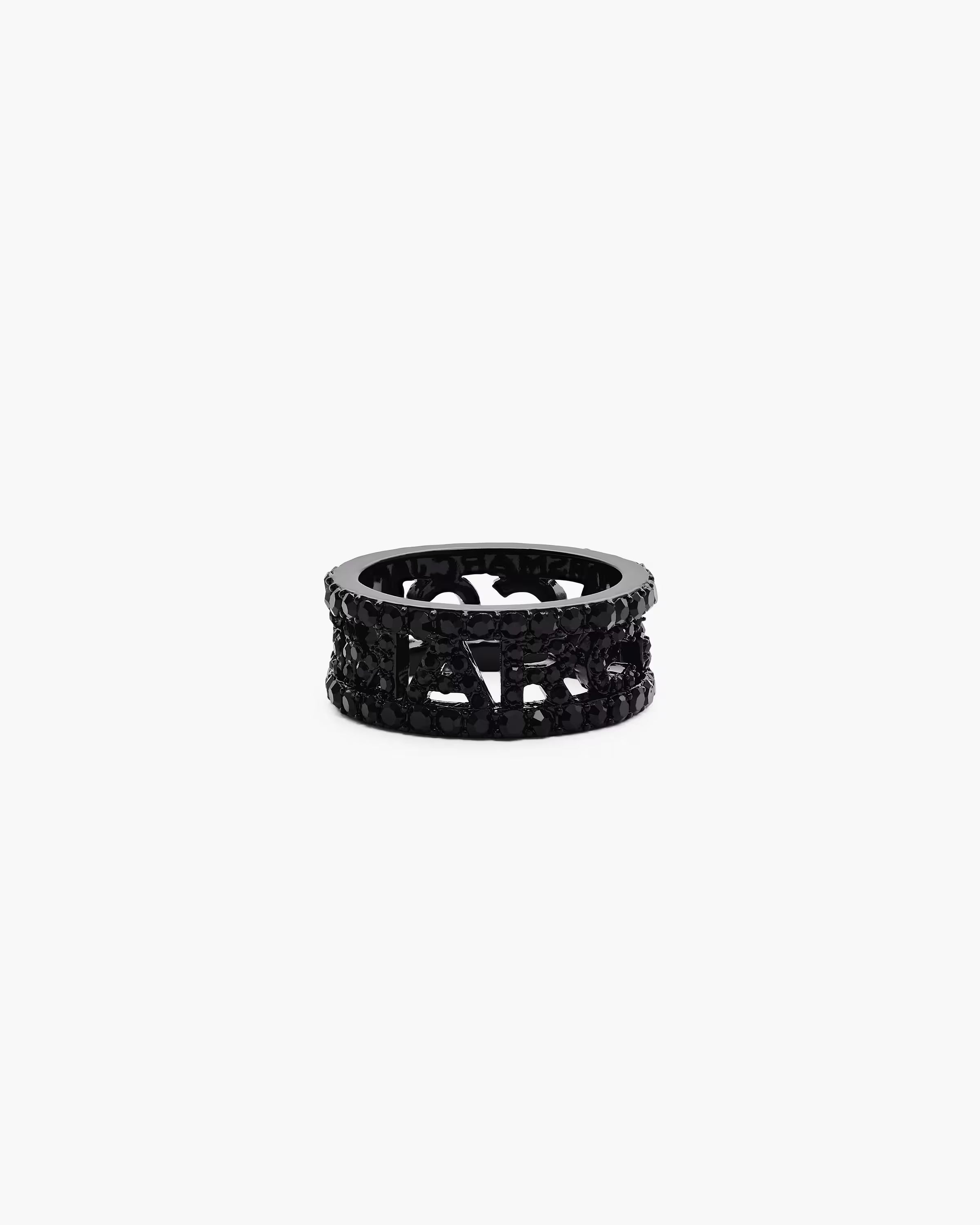 Marc Jacobs The Monogram Pave Ring Black/Black Crystal