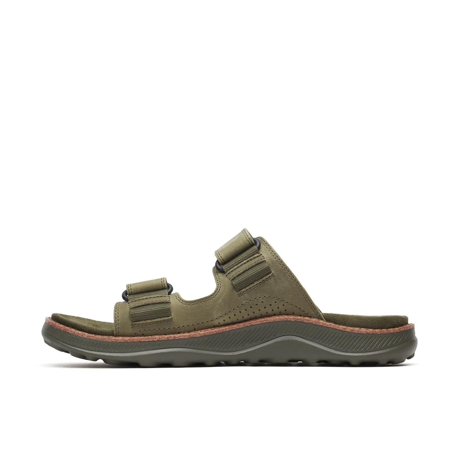 Merrell Men's Cove Leather Slide Dark Moss