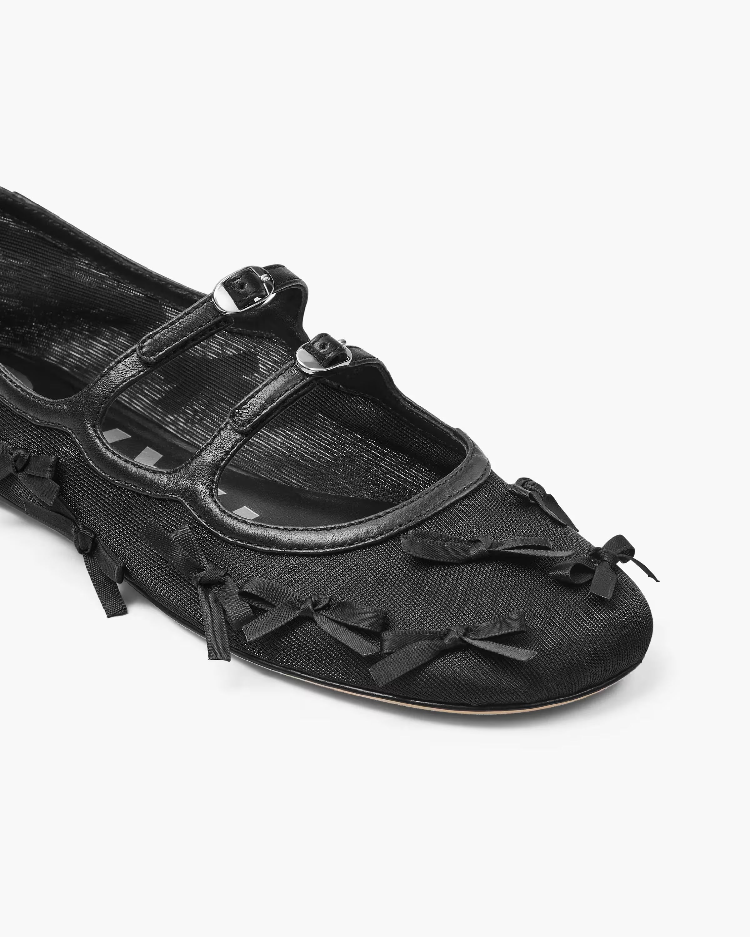 Marc Jacobs The Bow Mesh Kiki Ballerina Black