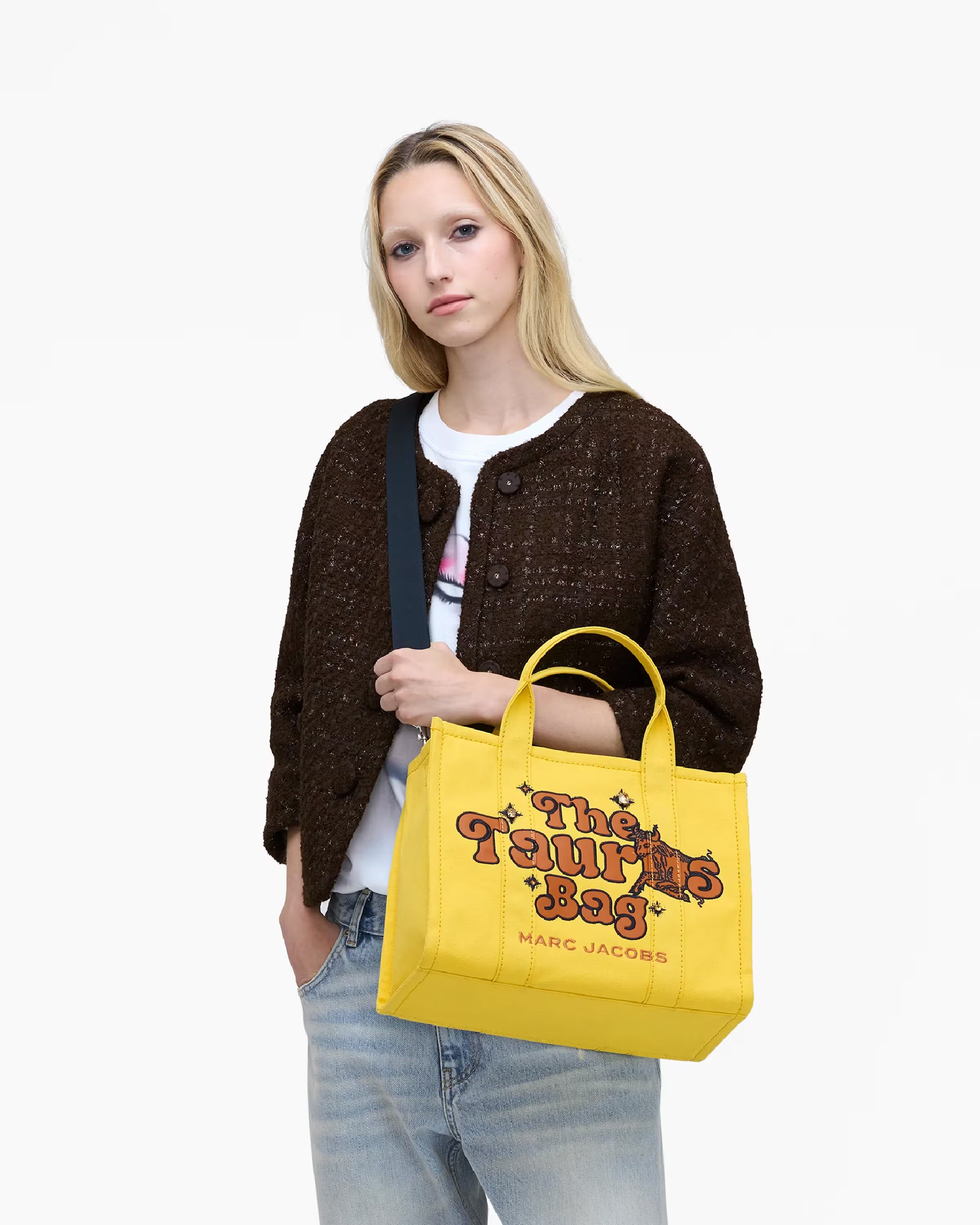 Marc Jacobs The Logo Webbing Strap Gold Multi