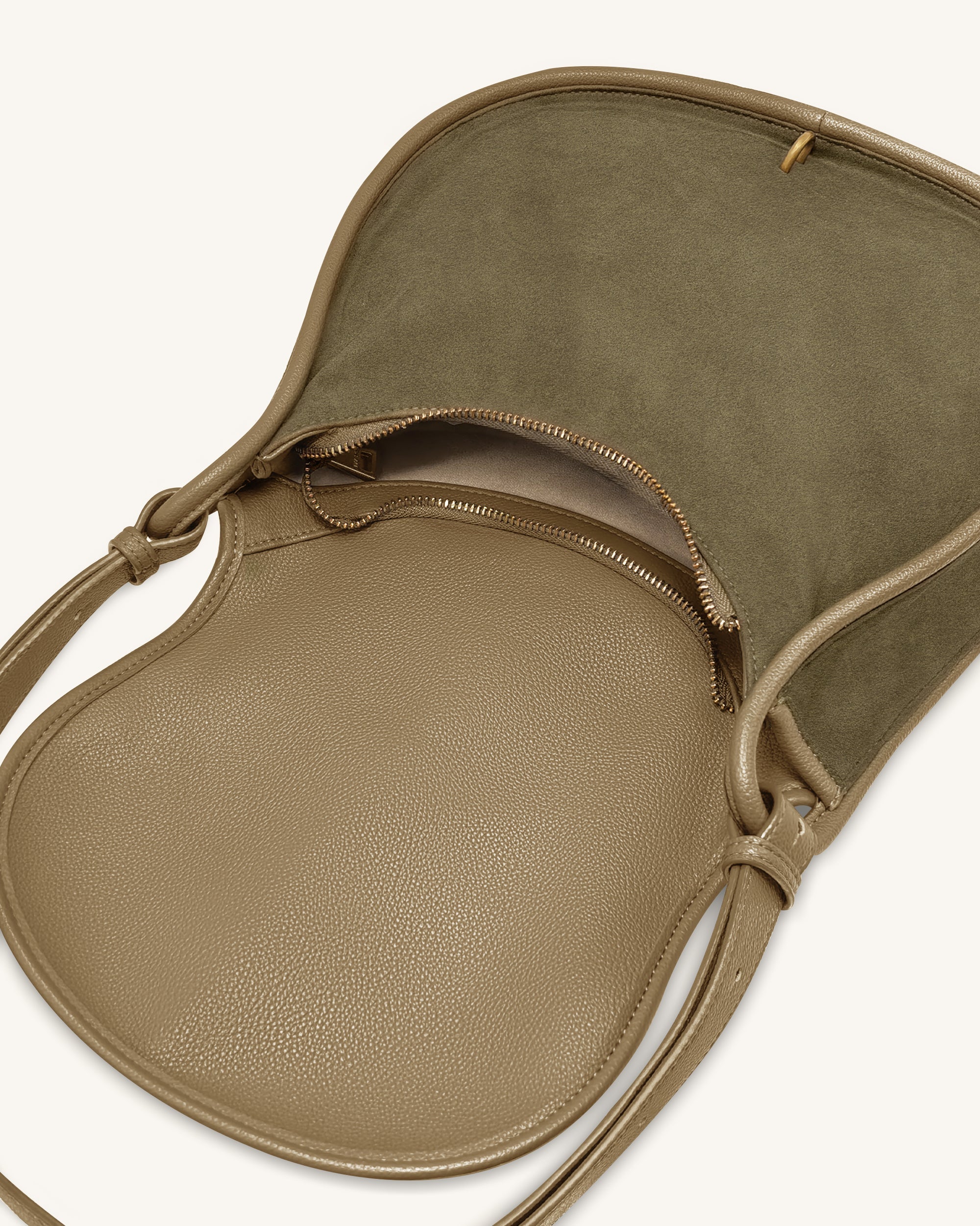 Jw Pei Arla Small Faux Suede Hobo Bag Olive Green