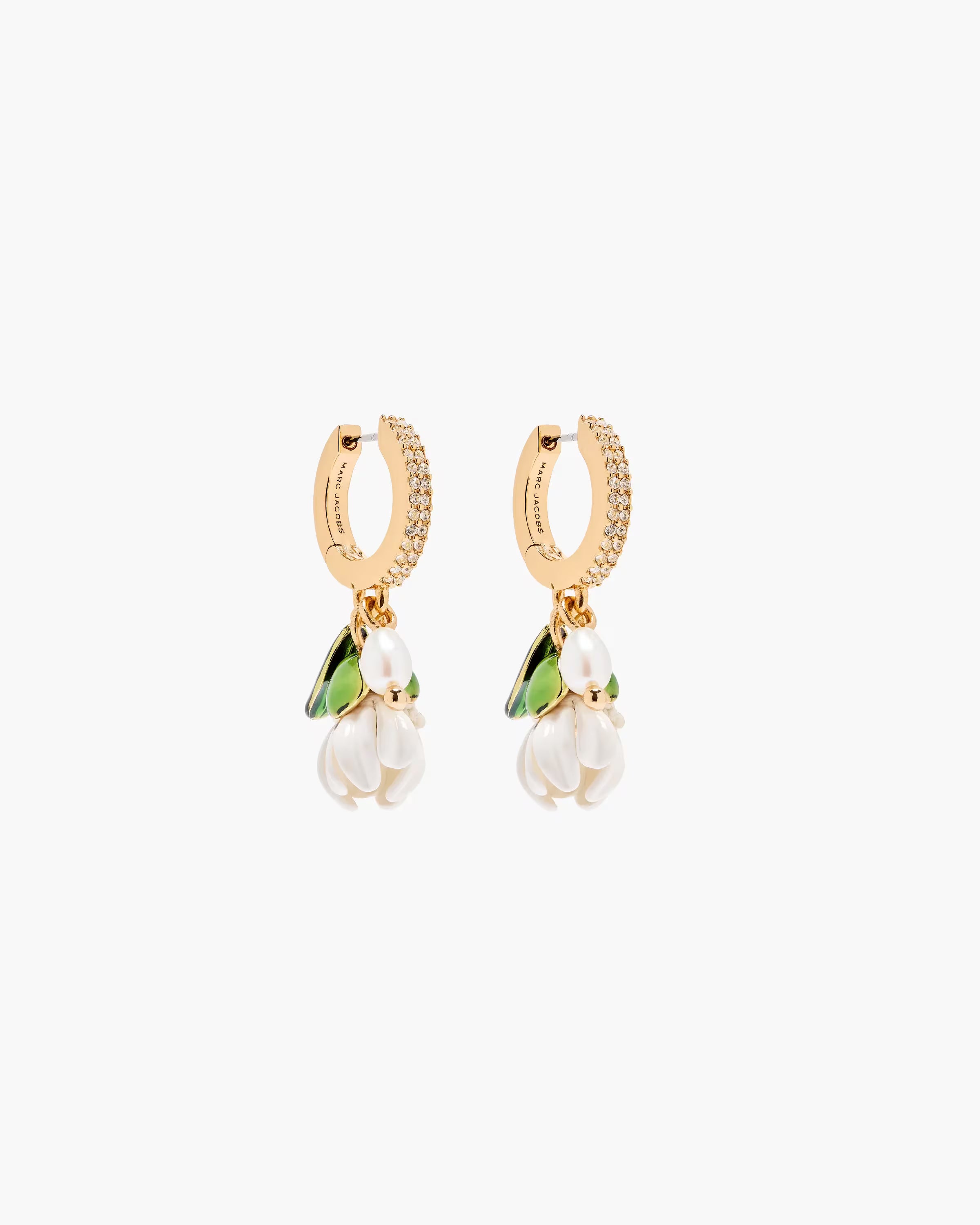 Marc Jacobs The Rooted Daisy Hoop Earrings Gold/Multi