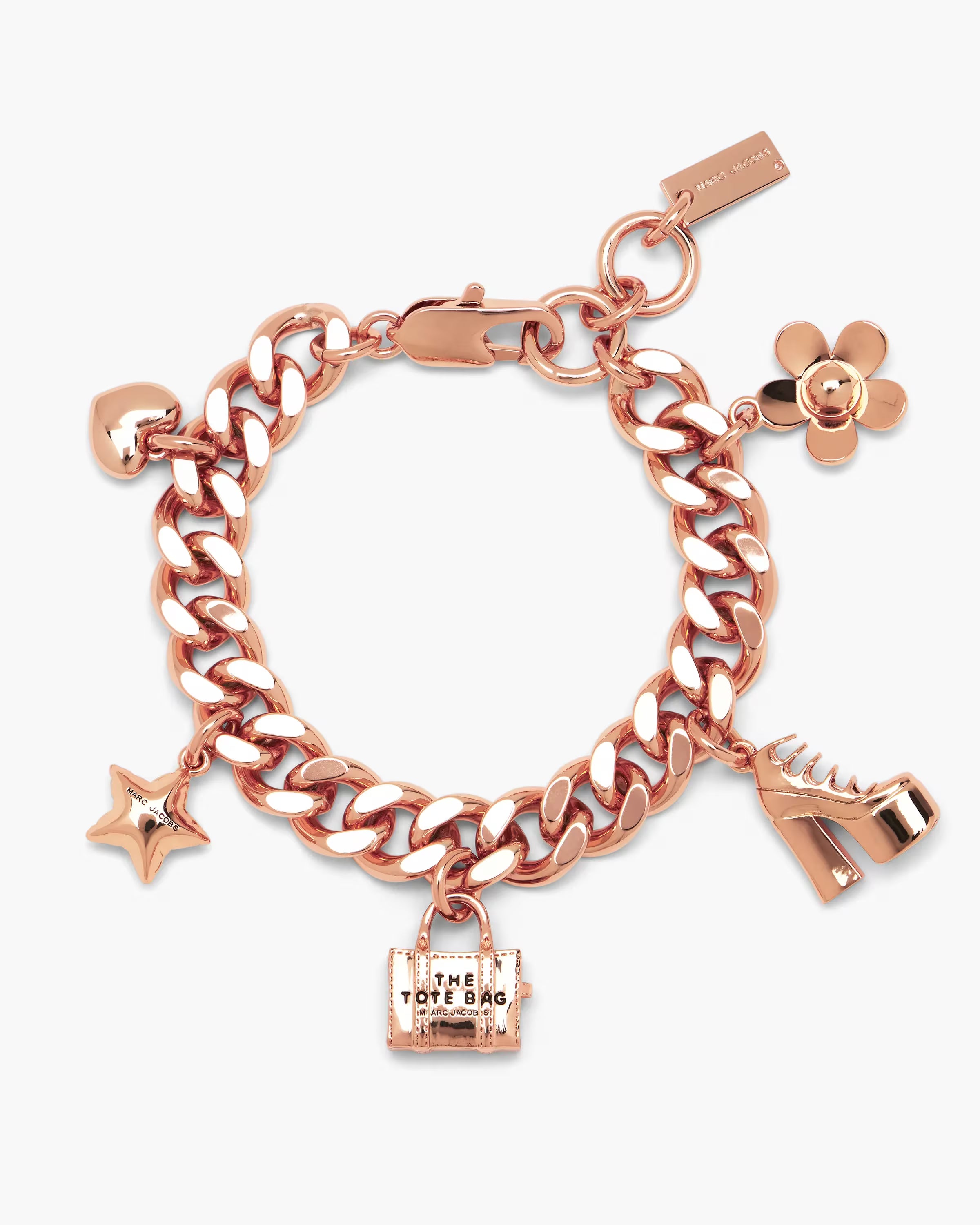Marc Jacobs The Mini Icon Charm Bracelet Antique Rose Gold