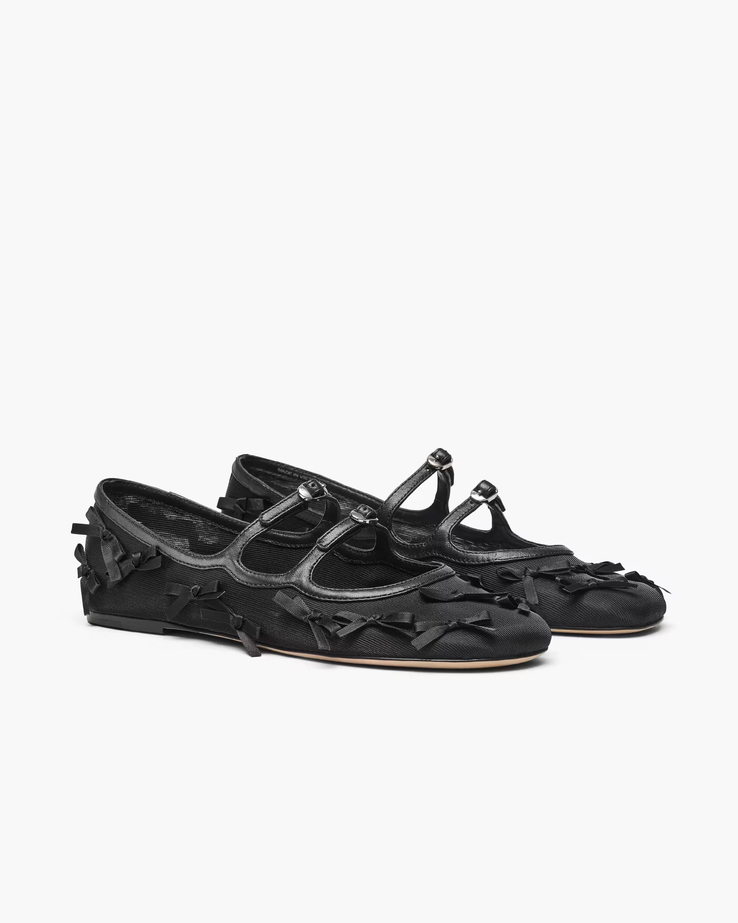 Marc Jacobs The Bow Mesh Kiki Ballerina Black