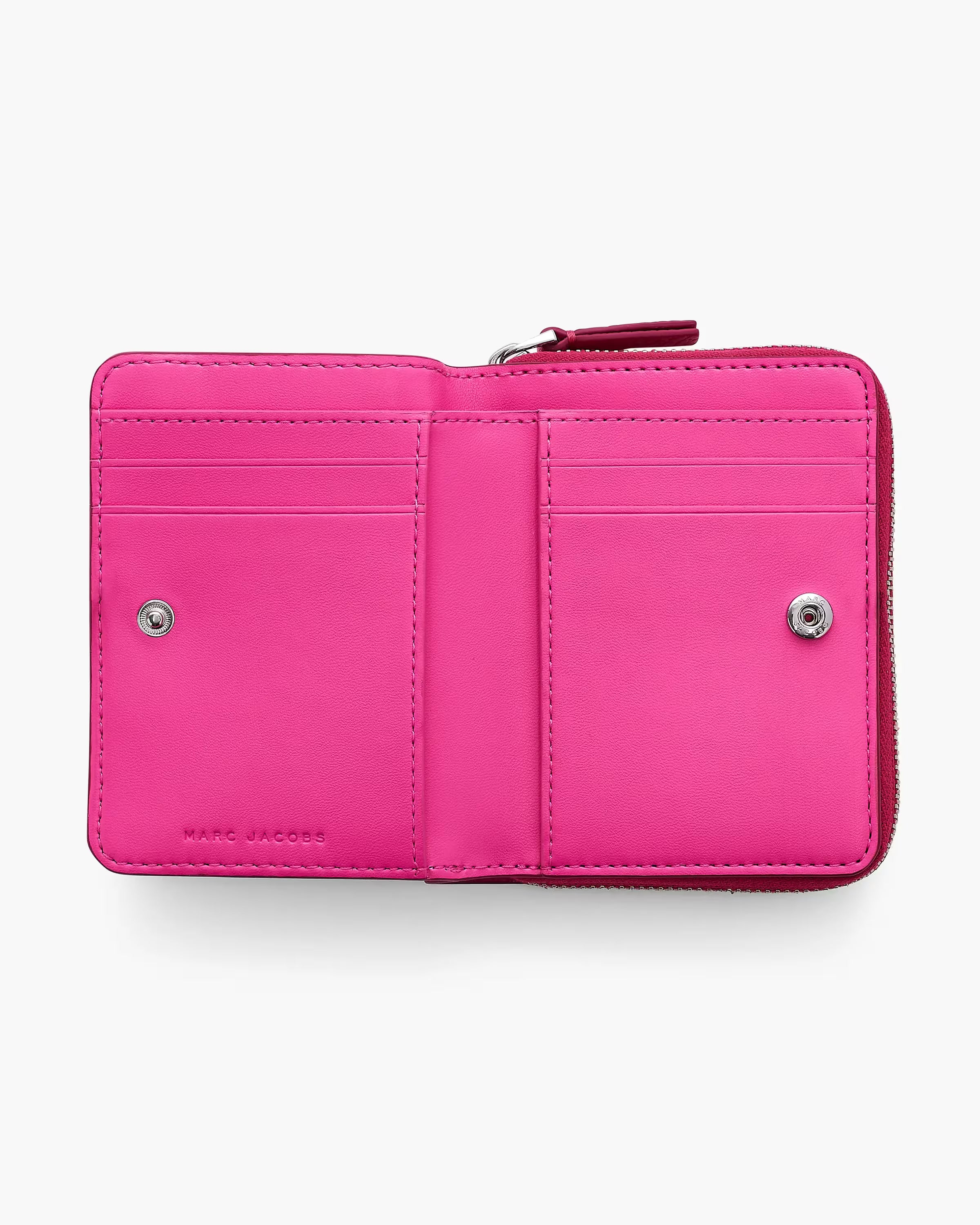 Marc Jacobs The Leather Mini Compact Wallet Raspberry Pink