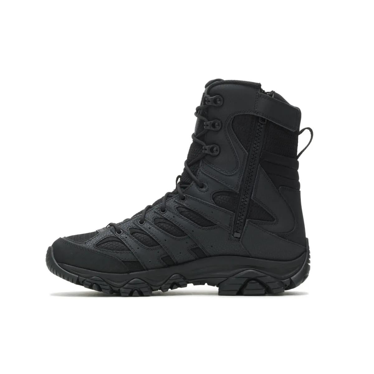 Merrell Men's Moab 3 8" Tactical Zip Waterproof Wide Width Black
