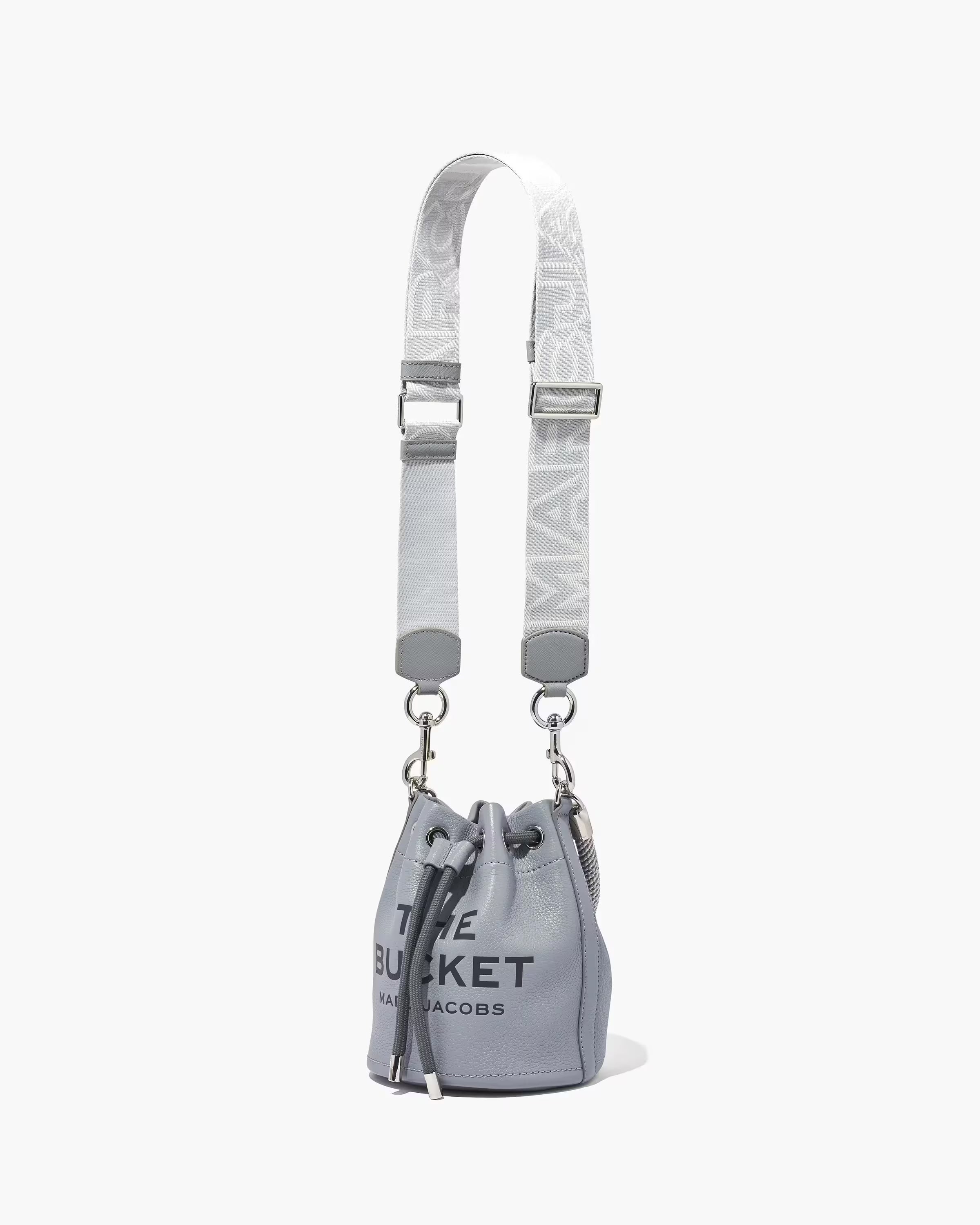 Marc Jacobs The Outline Logo Webbing Strap Wolf Grey Multi