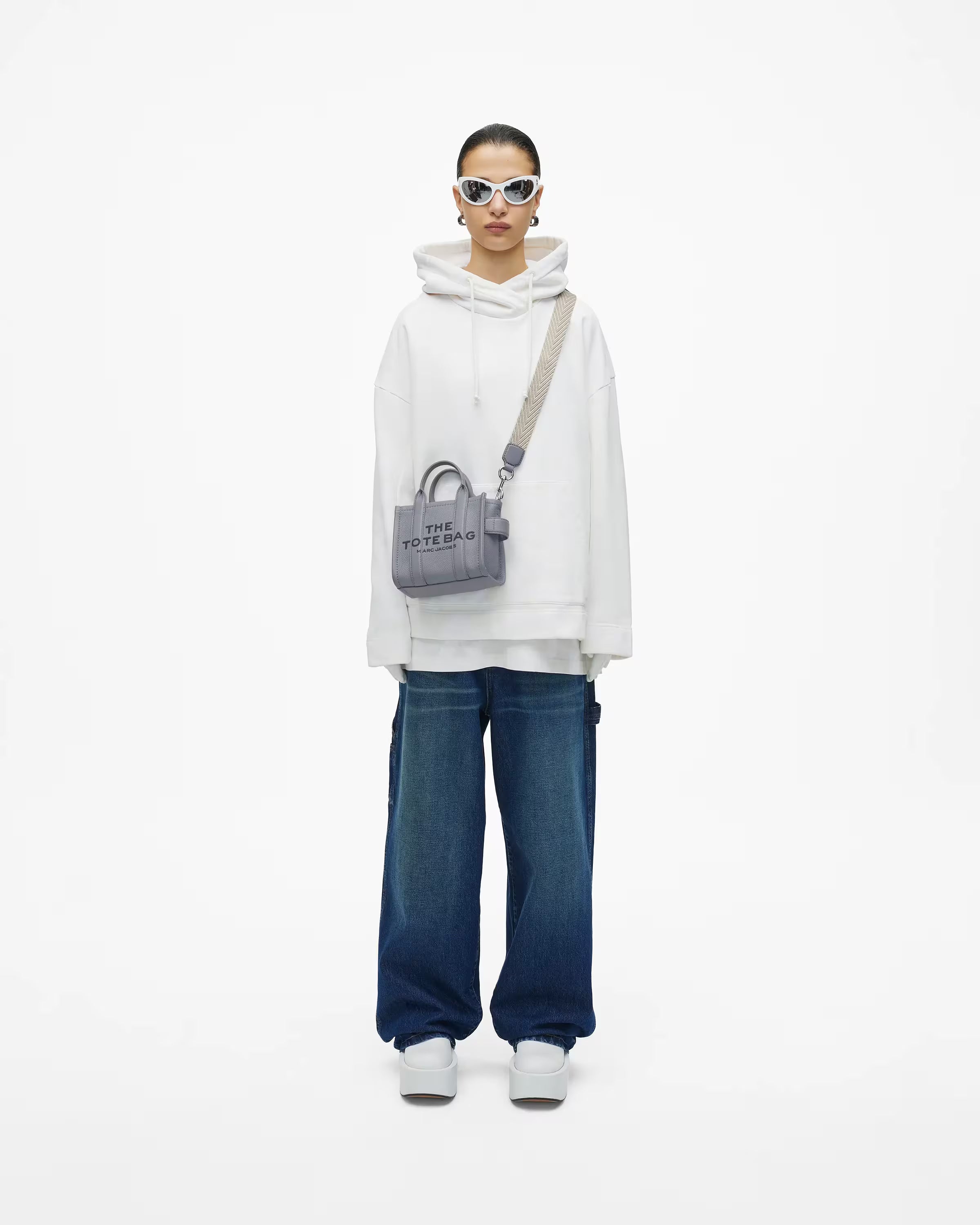 Marc Jacobs The Thin Arrow Webbing Strap Wolf Grey Multi