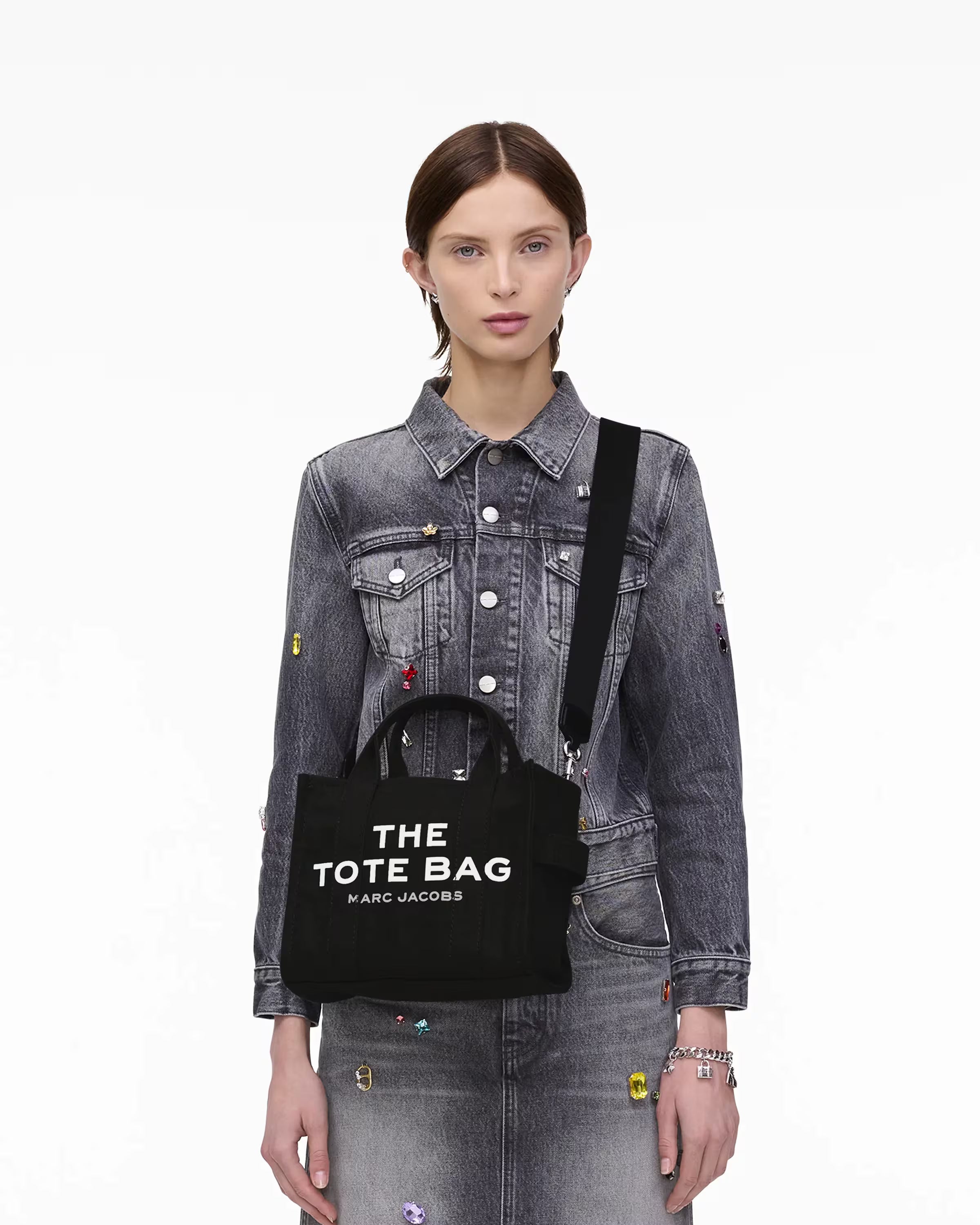 Marc Jacobs The Logo Webbing Strap Slim Gold Multi