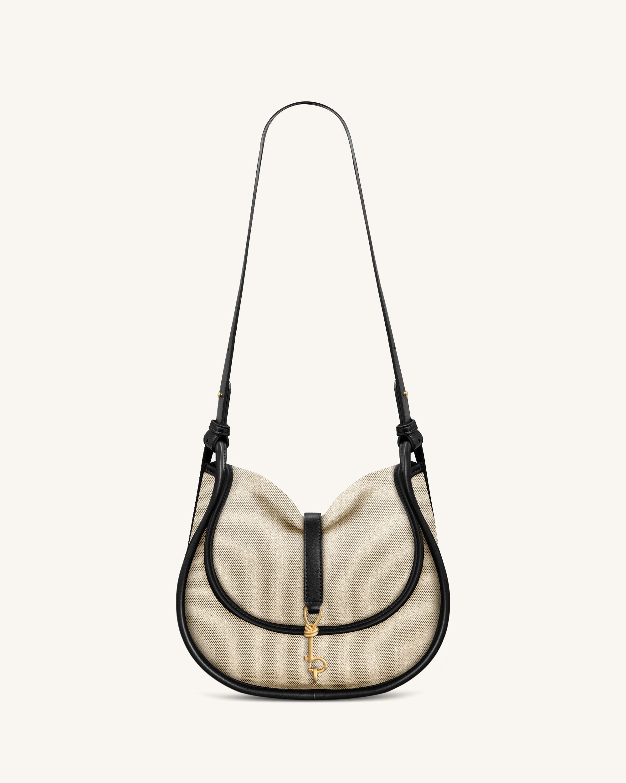 Jw Pei Arla Small Hobo Bag Black Canvas