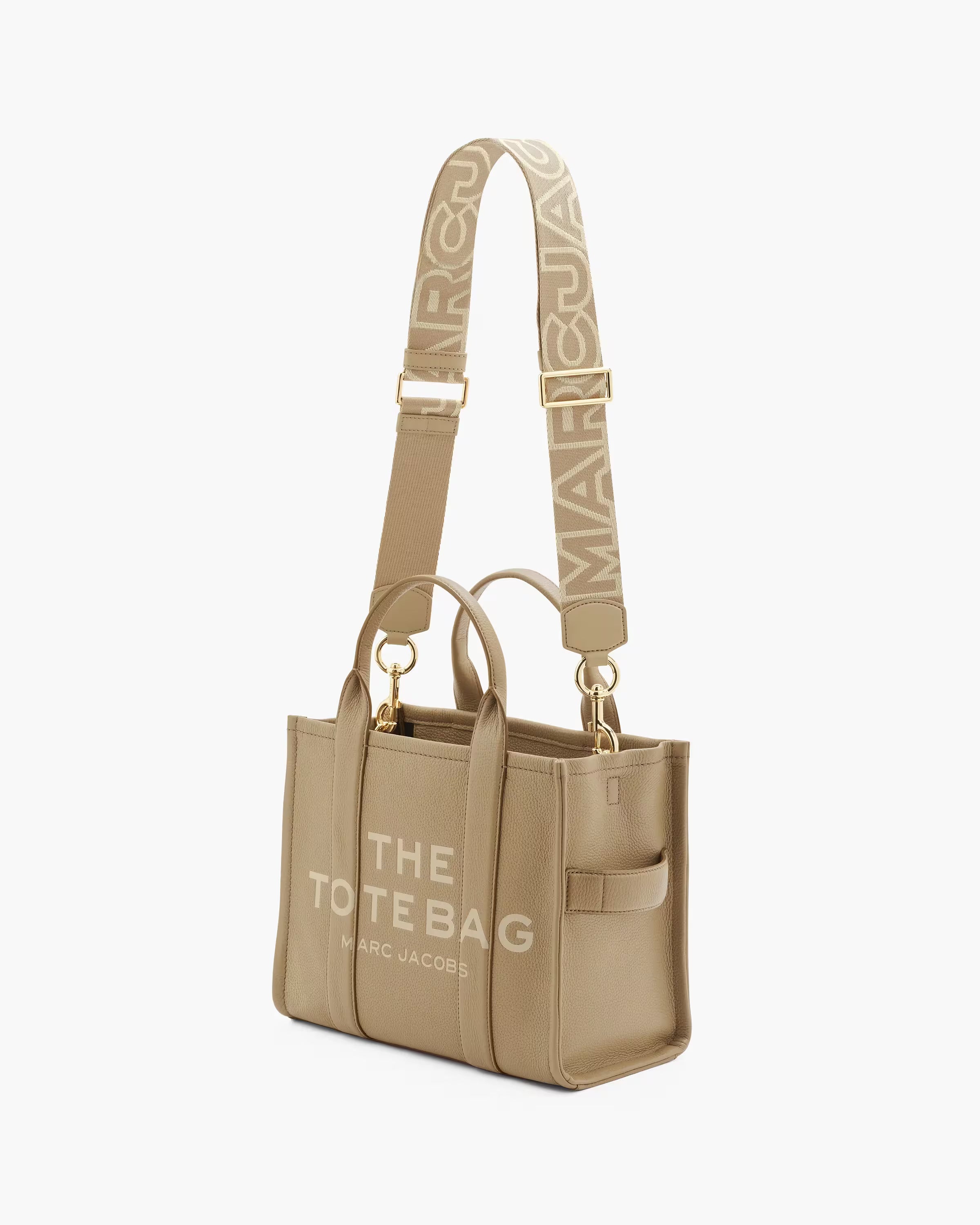 Marc Jacobs The Thin Outline Logo Webbing Strap Wolf Grey Multi