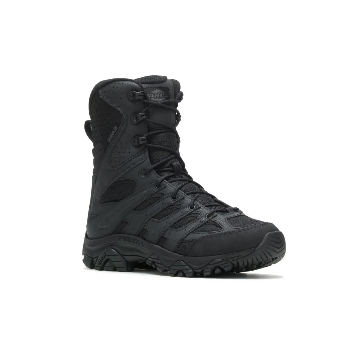 Merrell Men's Moab 3 8" Tactical Zip Waterproof Boot Black