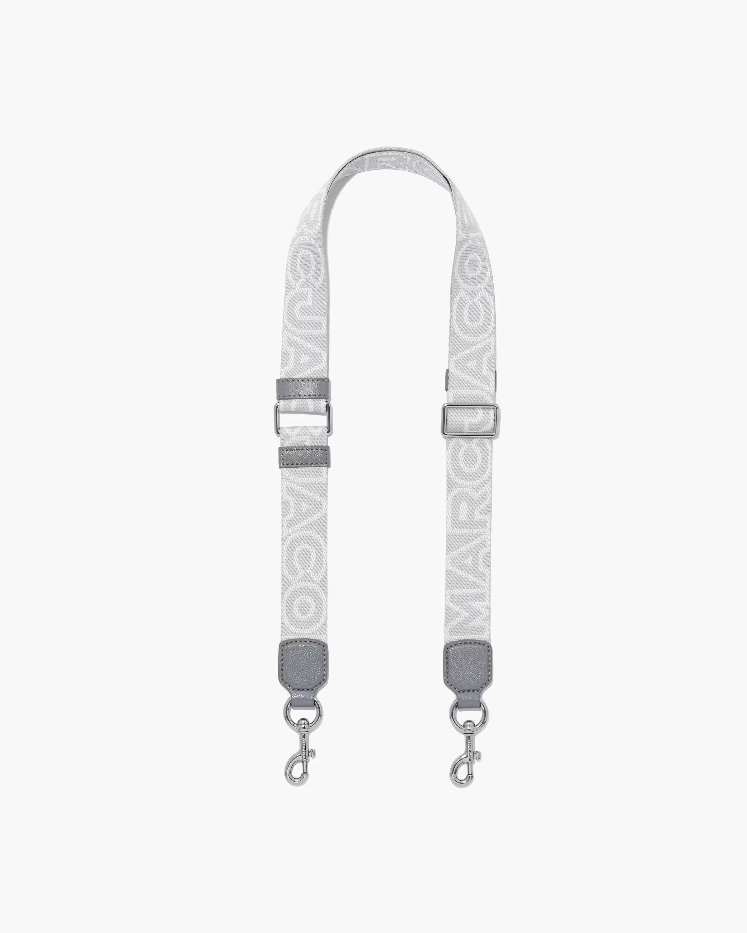 Marc Jacobs The Thin Outline Logo Webbing Strap Wolf Grey Multi