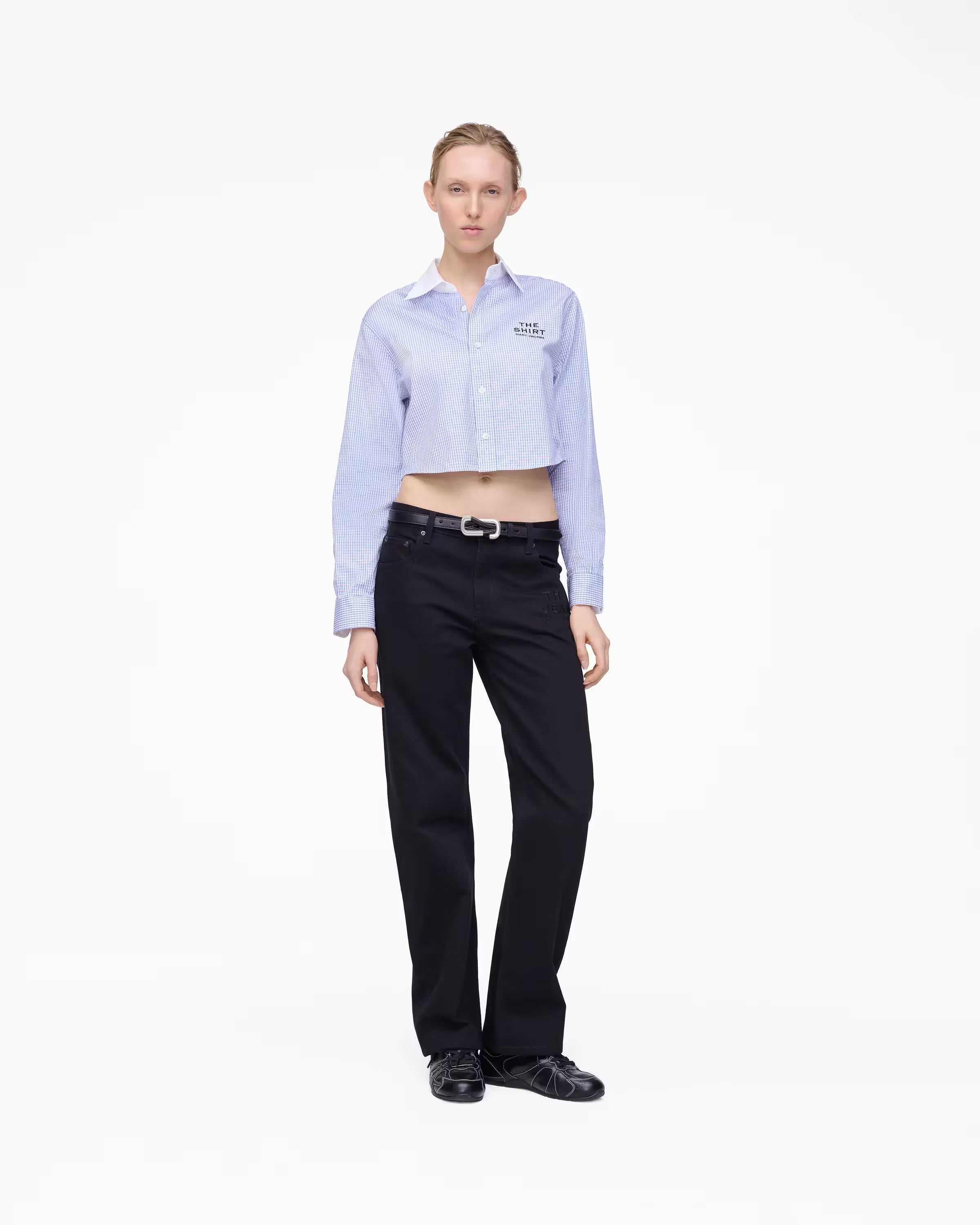 Marc Jacobs The Thin Outline Logo Webbing Strap Rose Multi