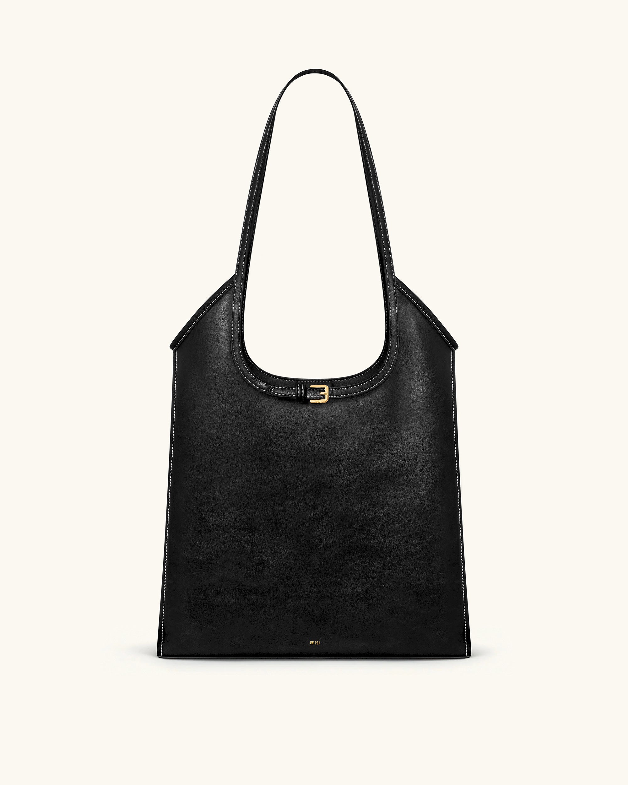 Jw Pei Brooke Belted Embellished Shoulder Tote Bag Black