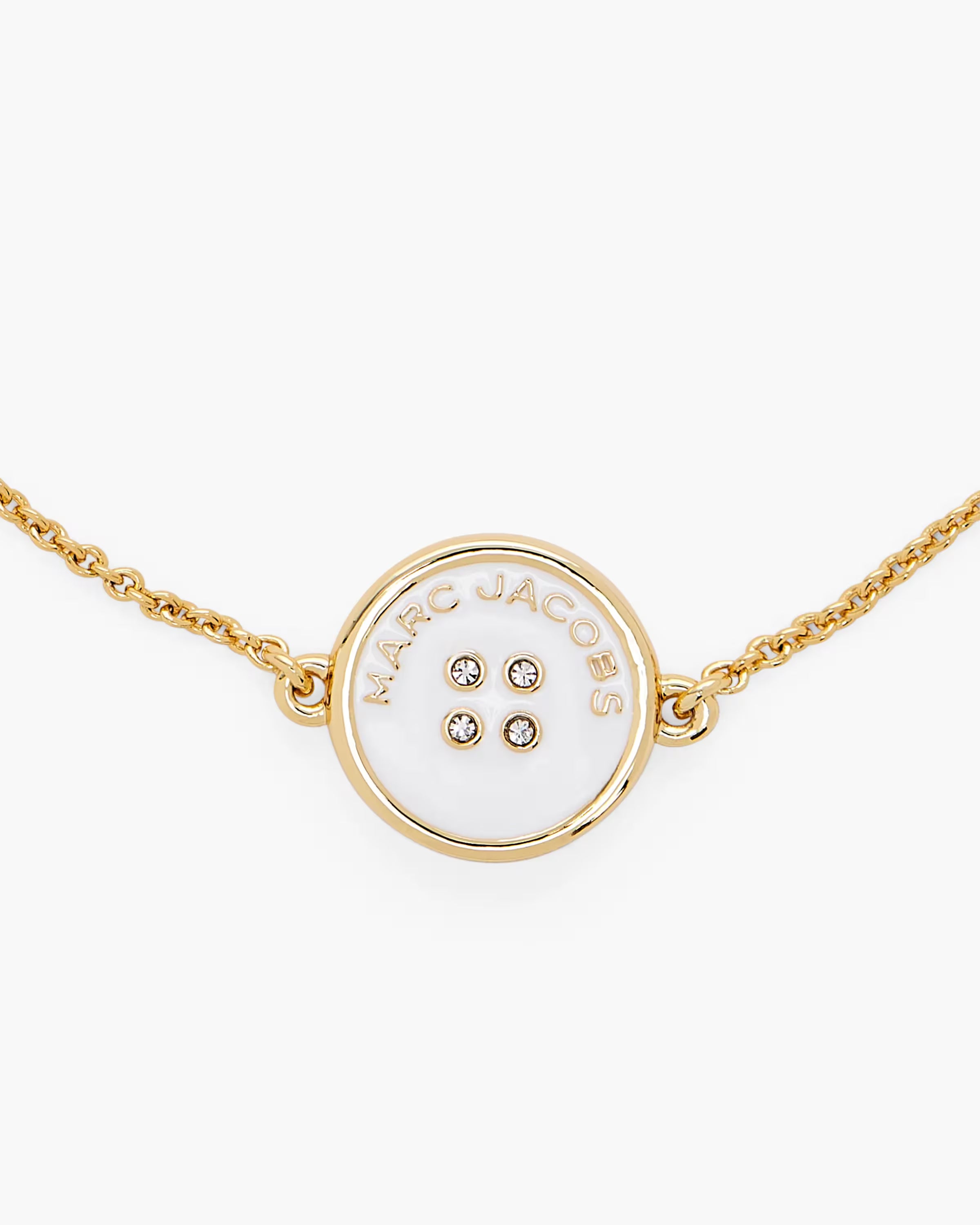 Marc Jacobs The Button Chain Bracelet Gold/Cream