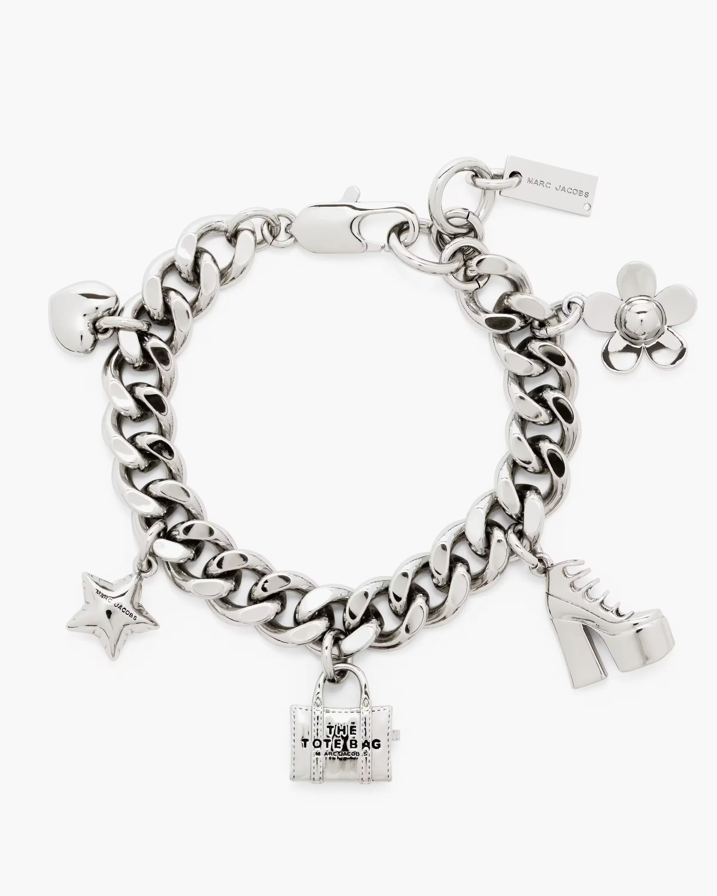 Marc Jacobs The Mini Icon Charm Bracelet Light Antique Silver