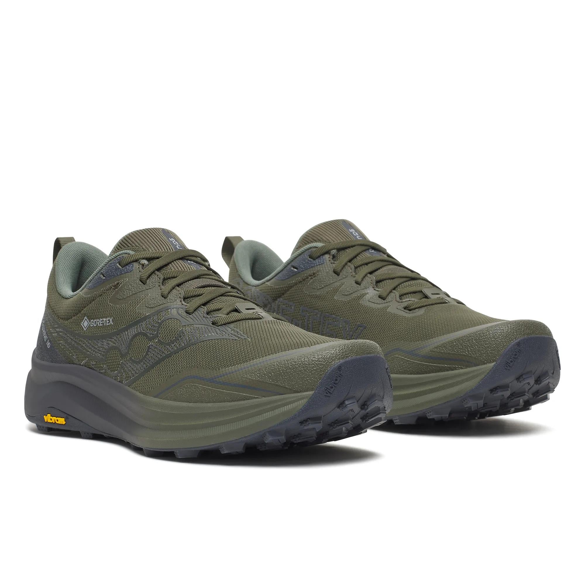 Saucony Men's Peregrine 16 GTX Fatigue | Ebony