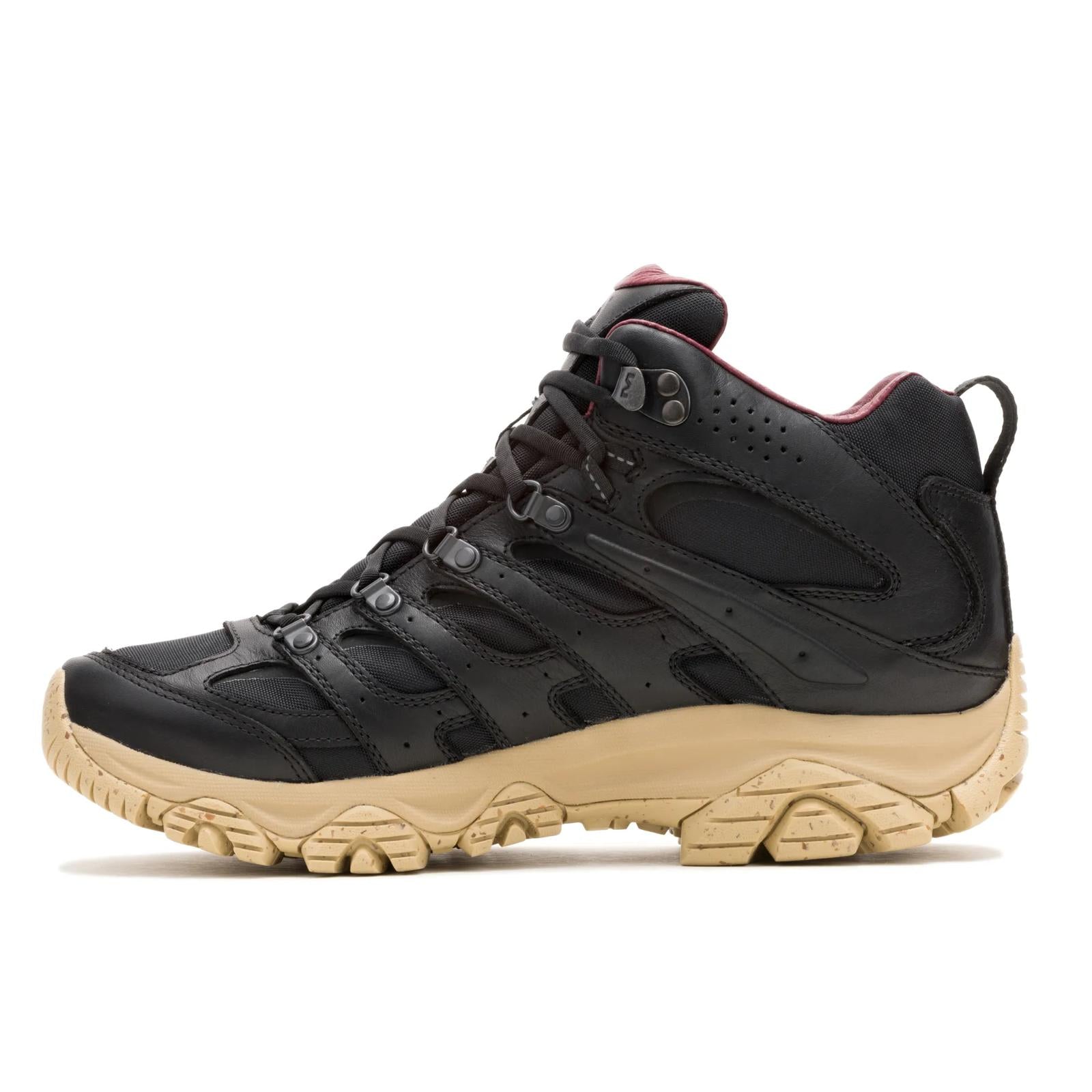 Merrell Men's Moab 3 Luxe Leather Mid Waterproof Black/Tan