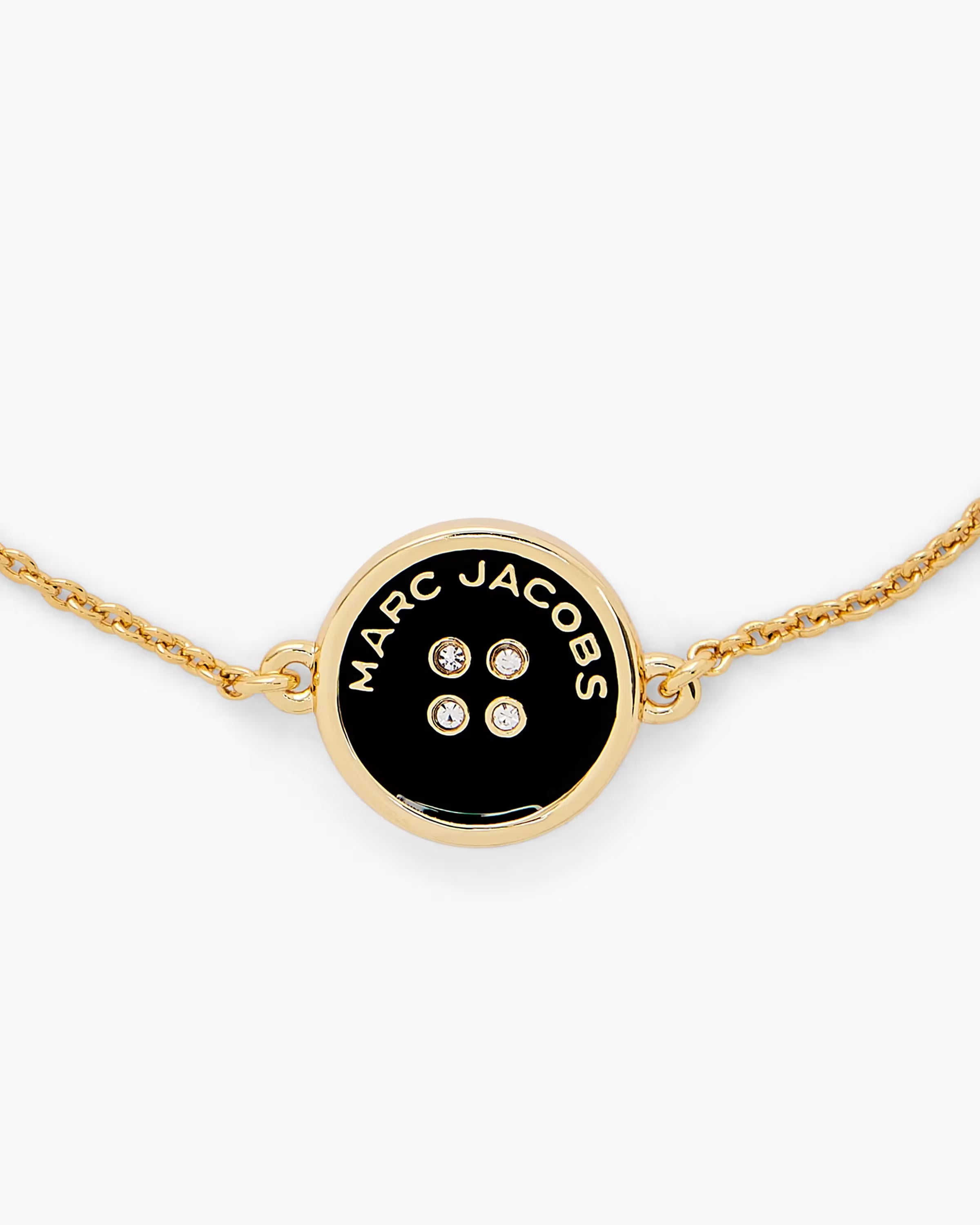 Marc Jacobs The Button Chain Bracelet Gold/Black