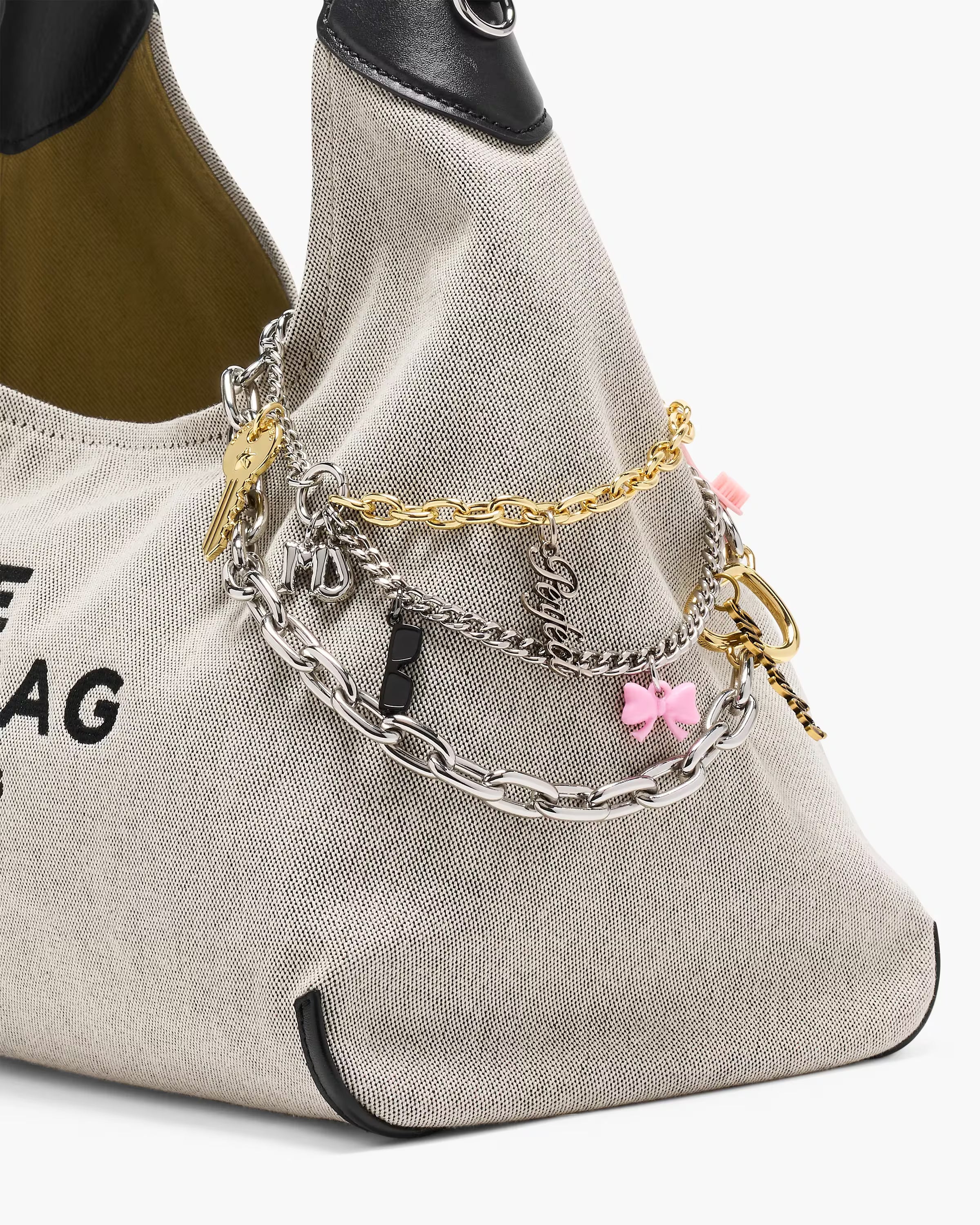 Marc Jacobs The Perfect Imperfect Charm Chain Shoulder Strap Nickel