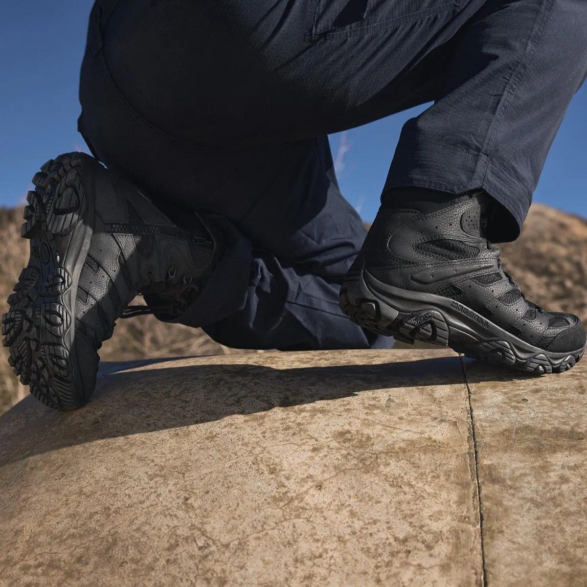Merrell Men's Moab 3 8" Tactical Zip Waterproof Wide Width Black