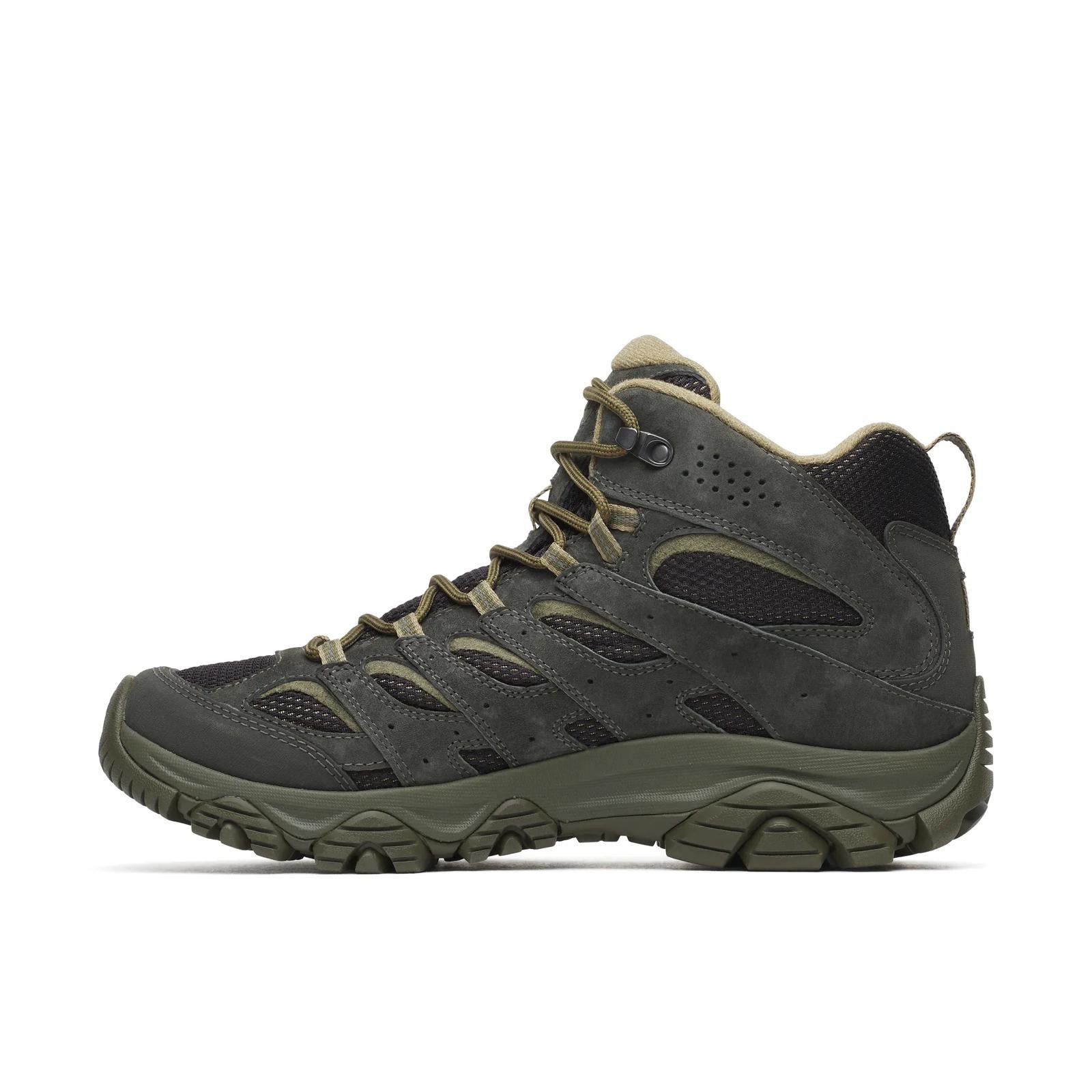 Merrell Men's Moab 3 Mid Waterproof Wide Width Black/Beluga