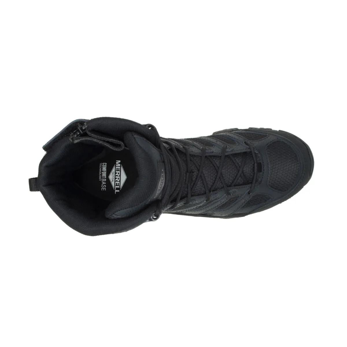 Merrell Men's Moab 3 8" Tactical Zip Waterproof Boot Black