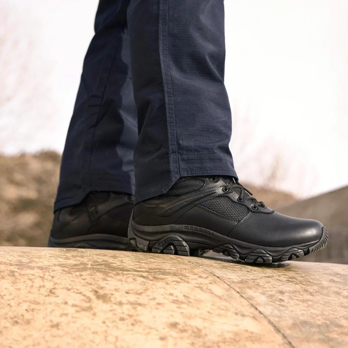 Merrell Men's Moab 3 8" Tactical Response Zip Waterproof Boot Wide Width Black
