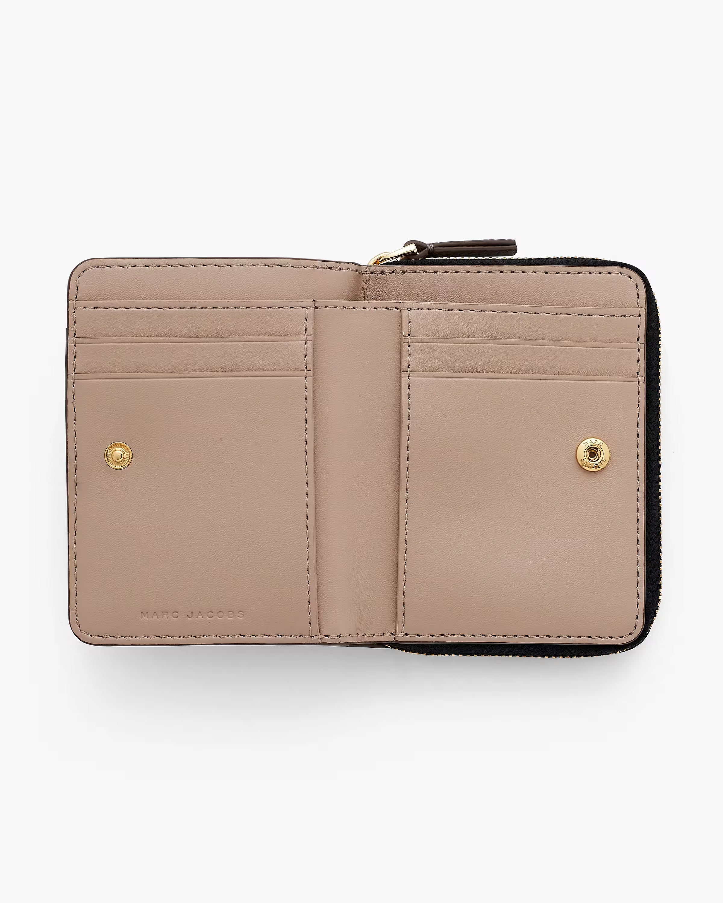 Marc Jacobs The Leather Mini Compact Wallet Cement